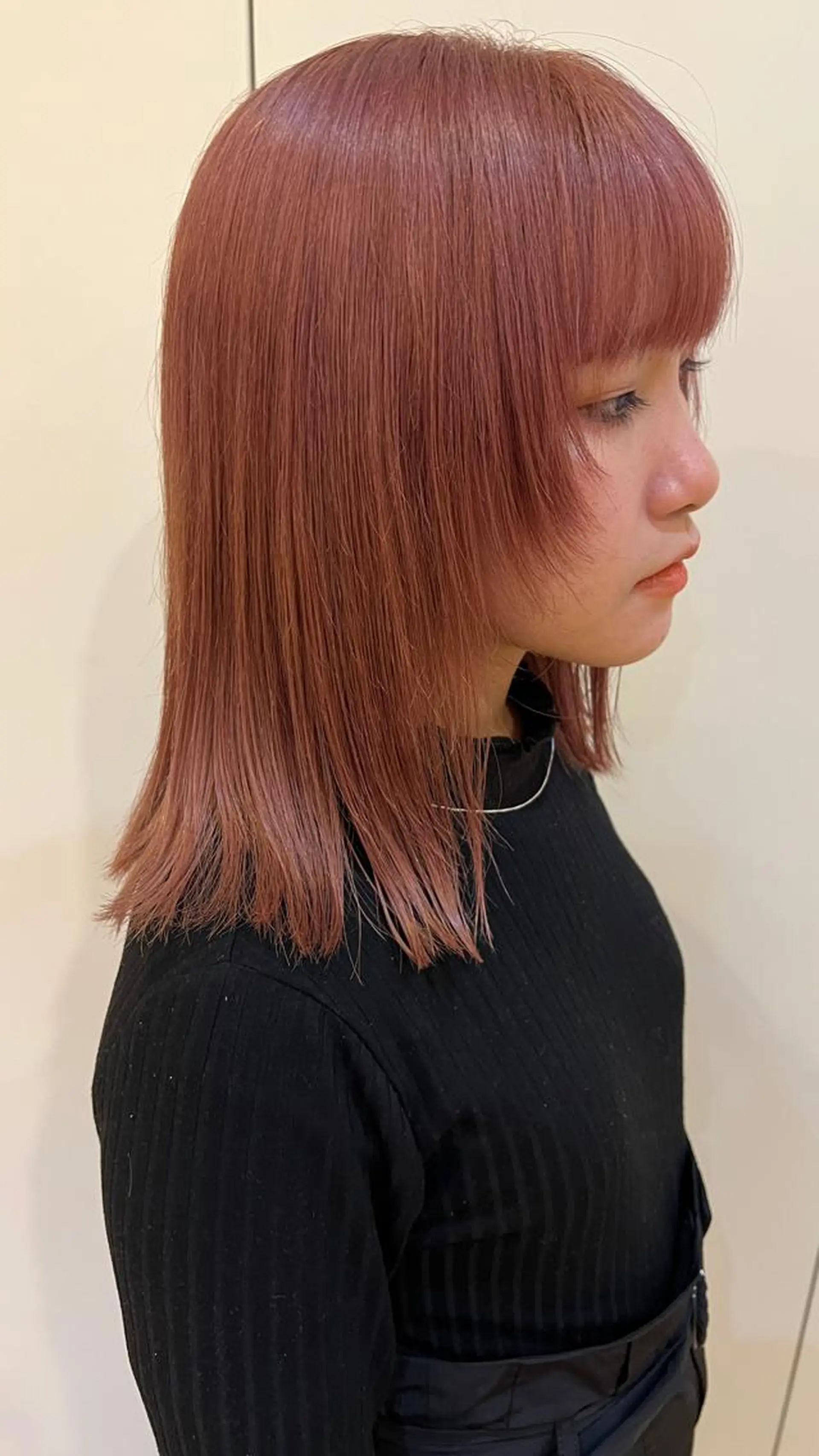 ミディアム カラー ダブルカラー 顔周りカット rino🤍 恵比寿レイヤーカットのヘアスタイル