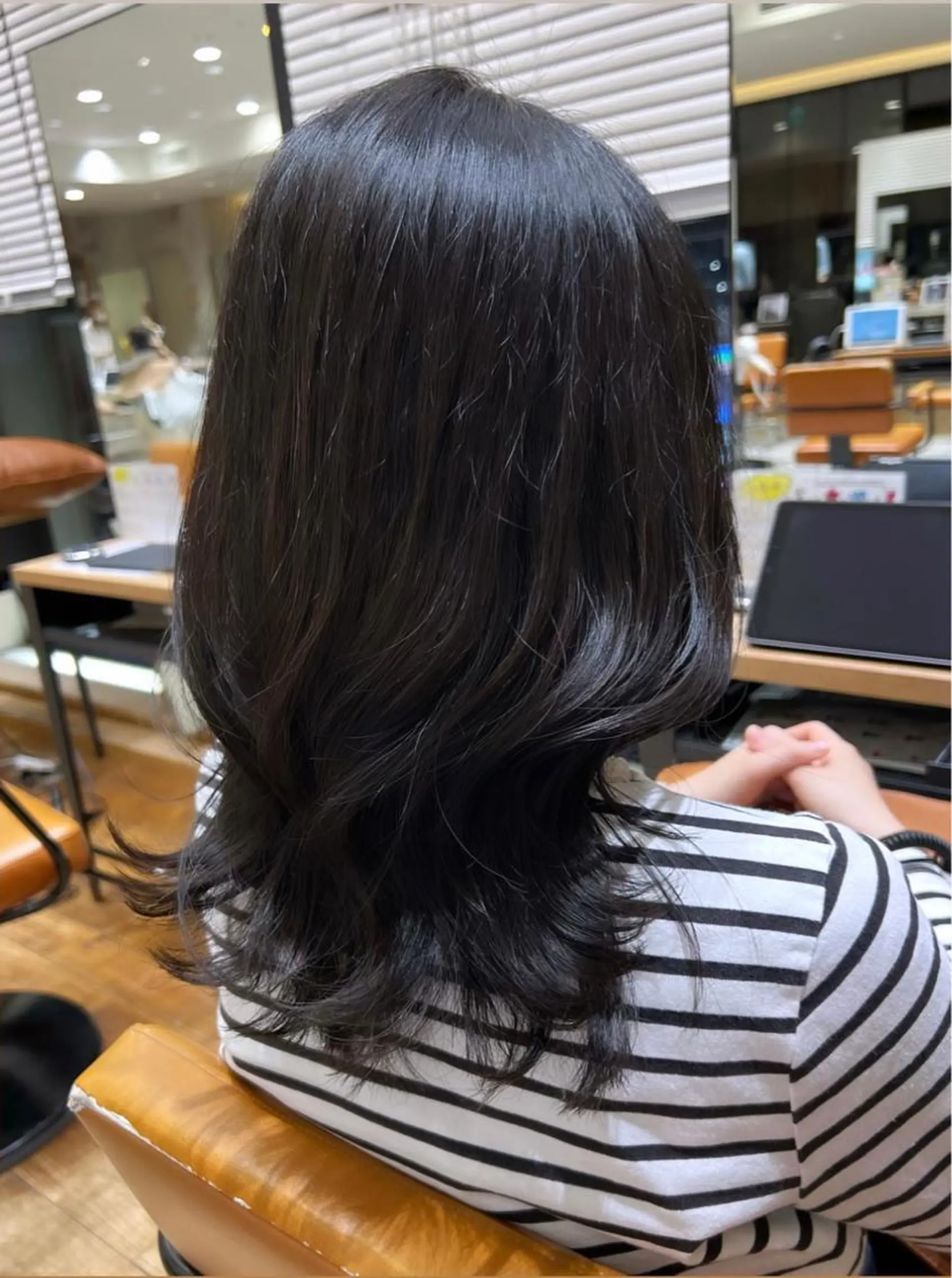 ミディアム くびれヘア レイヤーカット 🧡くびれヘア/前髪 顔周り🧡久原結衣のヘアスタイル