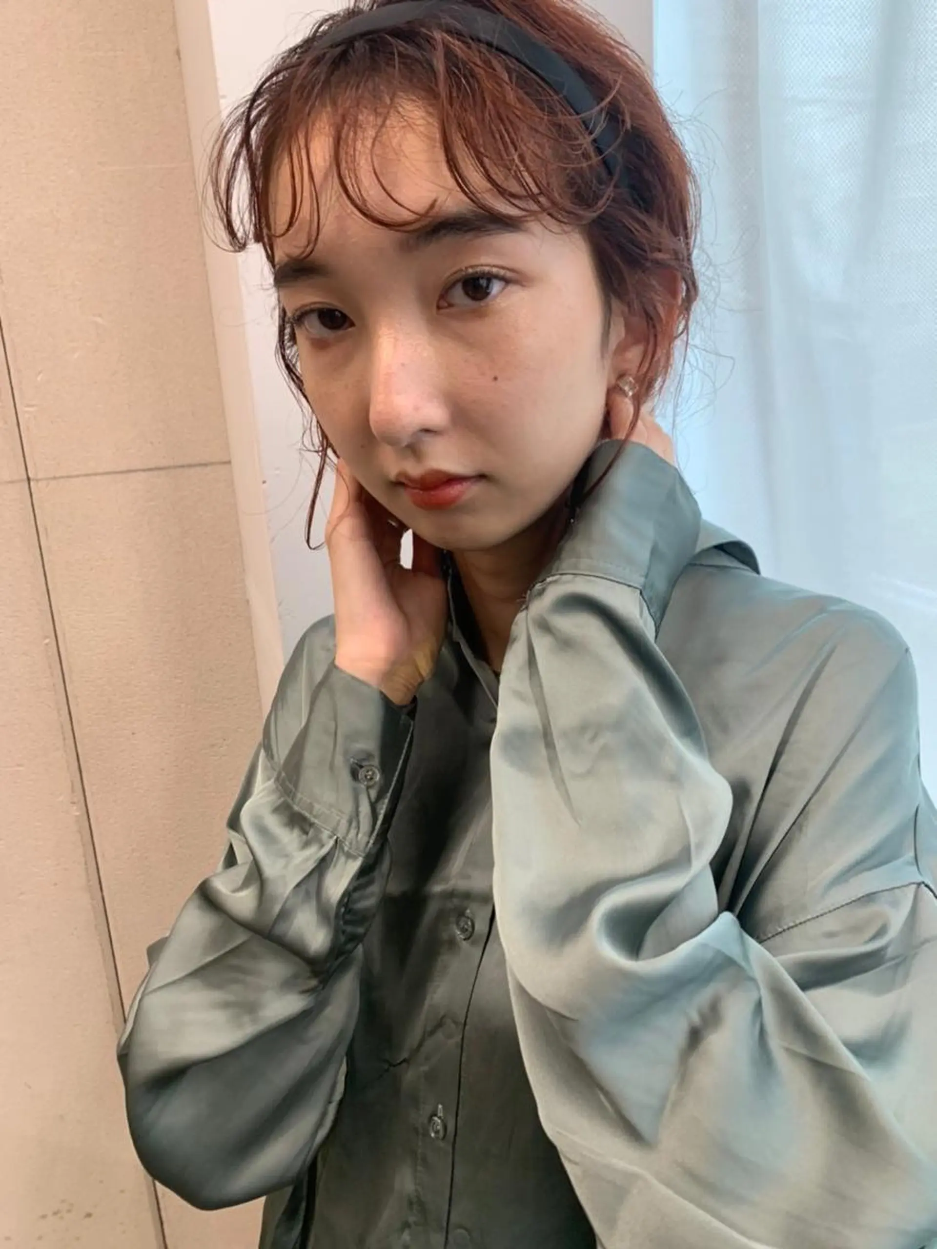 ミディアム パーマ カラー ミディアムパーマ ダブルカラー グラデーションカラー ハイライトカラー イルミナカラー CEINE PATHのヘアスタイル