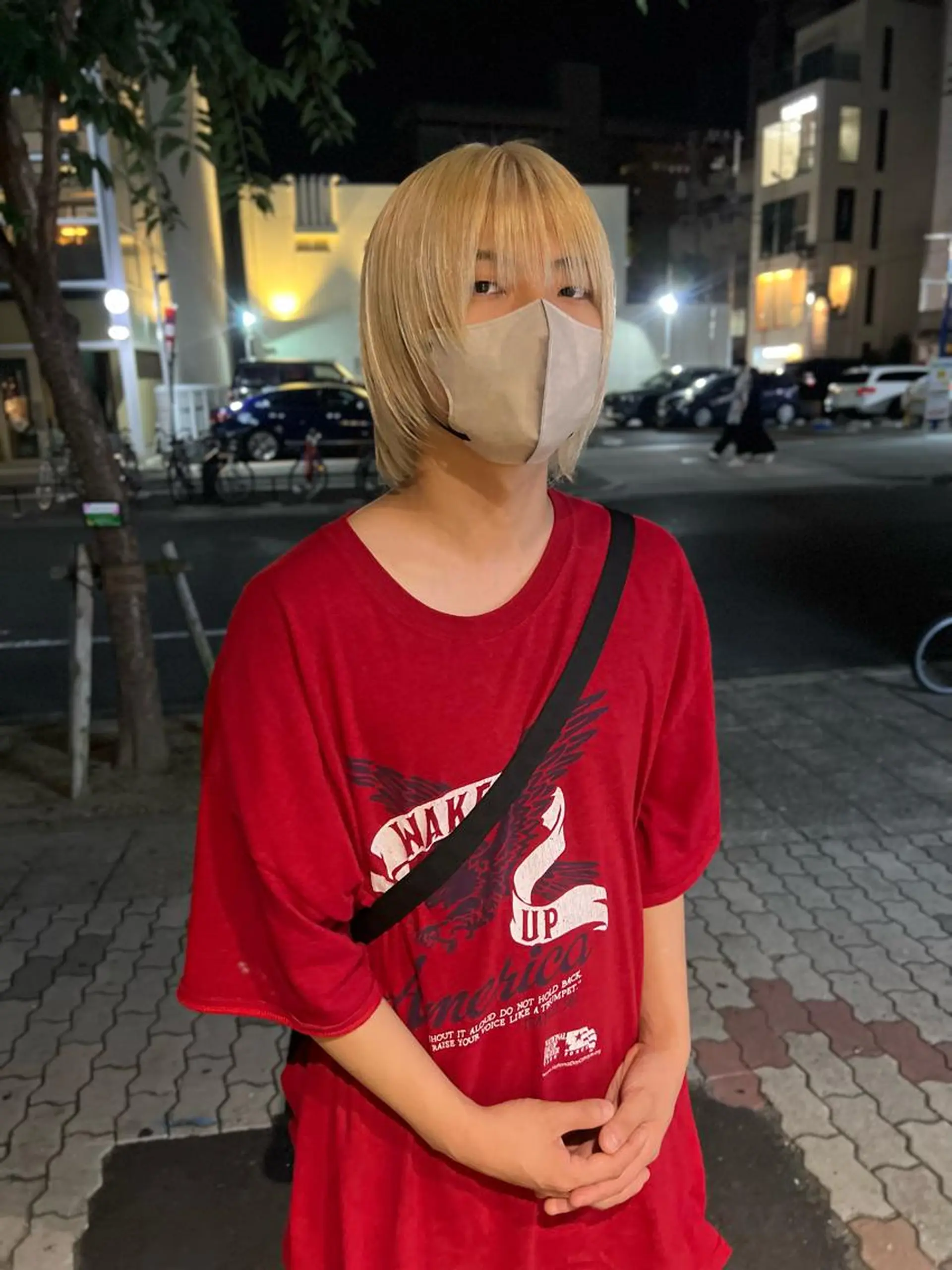 カラー ブロンド ボブ ヘアカラー joh/メンズ/ ブリーチ/矢場町のヘアスタイル