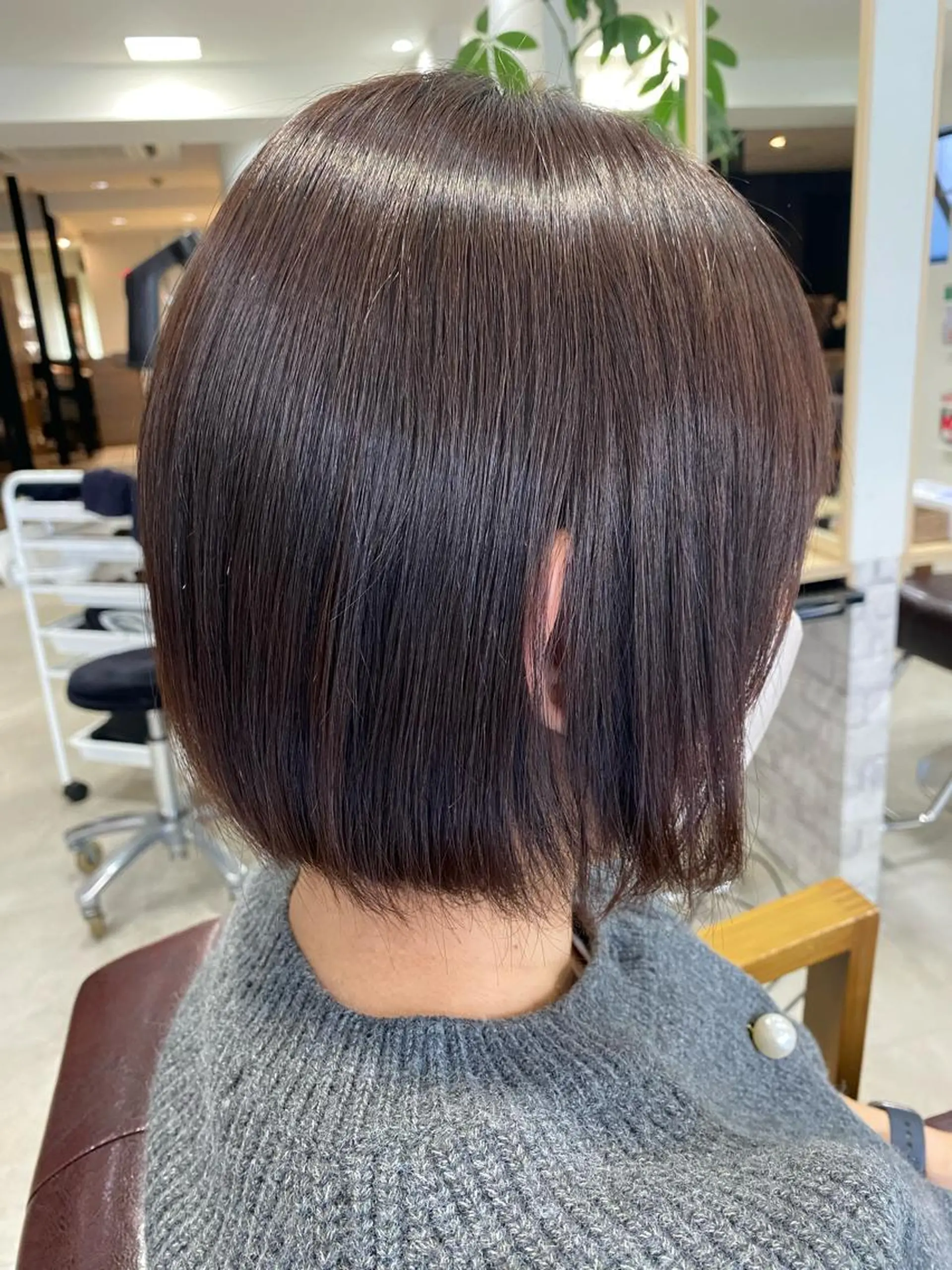 ショート ボブ 酸性ストレート 透明感カラー✨ 酸性ストレート特化のヘアスタイル