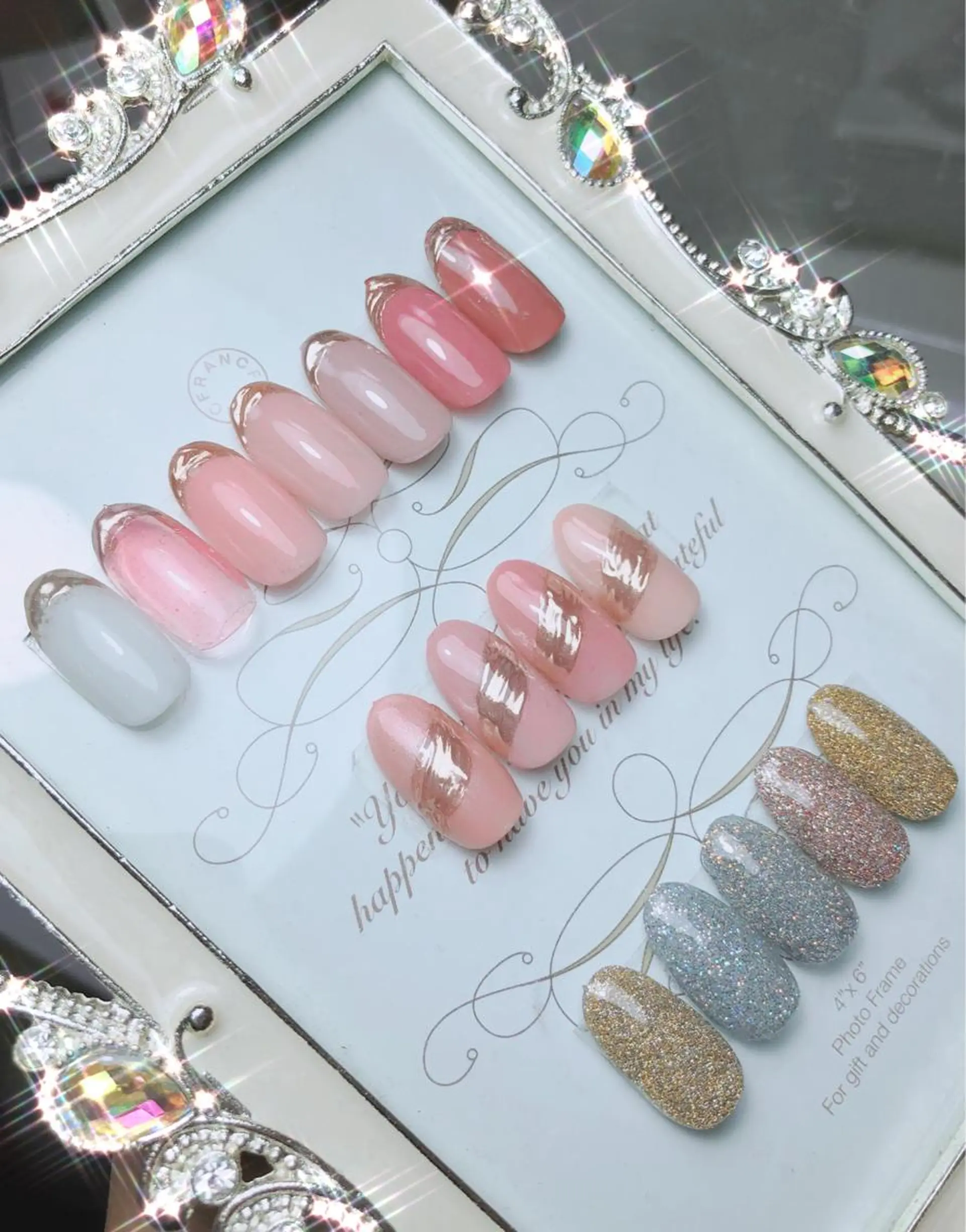 ネイル オフィスネイル ピンク Bella 齋藤理奈のネイルデザイン