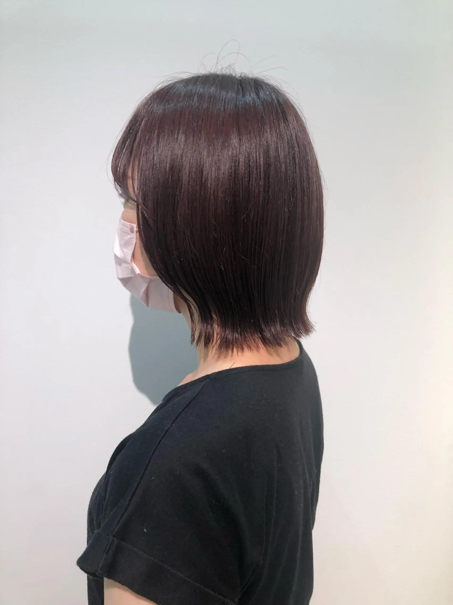 ミディアム カラー ブリーチ ブラウンカラー ブリーチなしカラー ピンクカラー ピンクブラウン カット ヘアカラー ボブレイヤー/ カラー診断/Amiのヘアスタイル