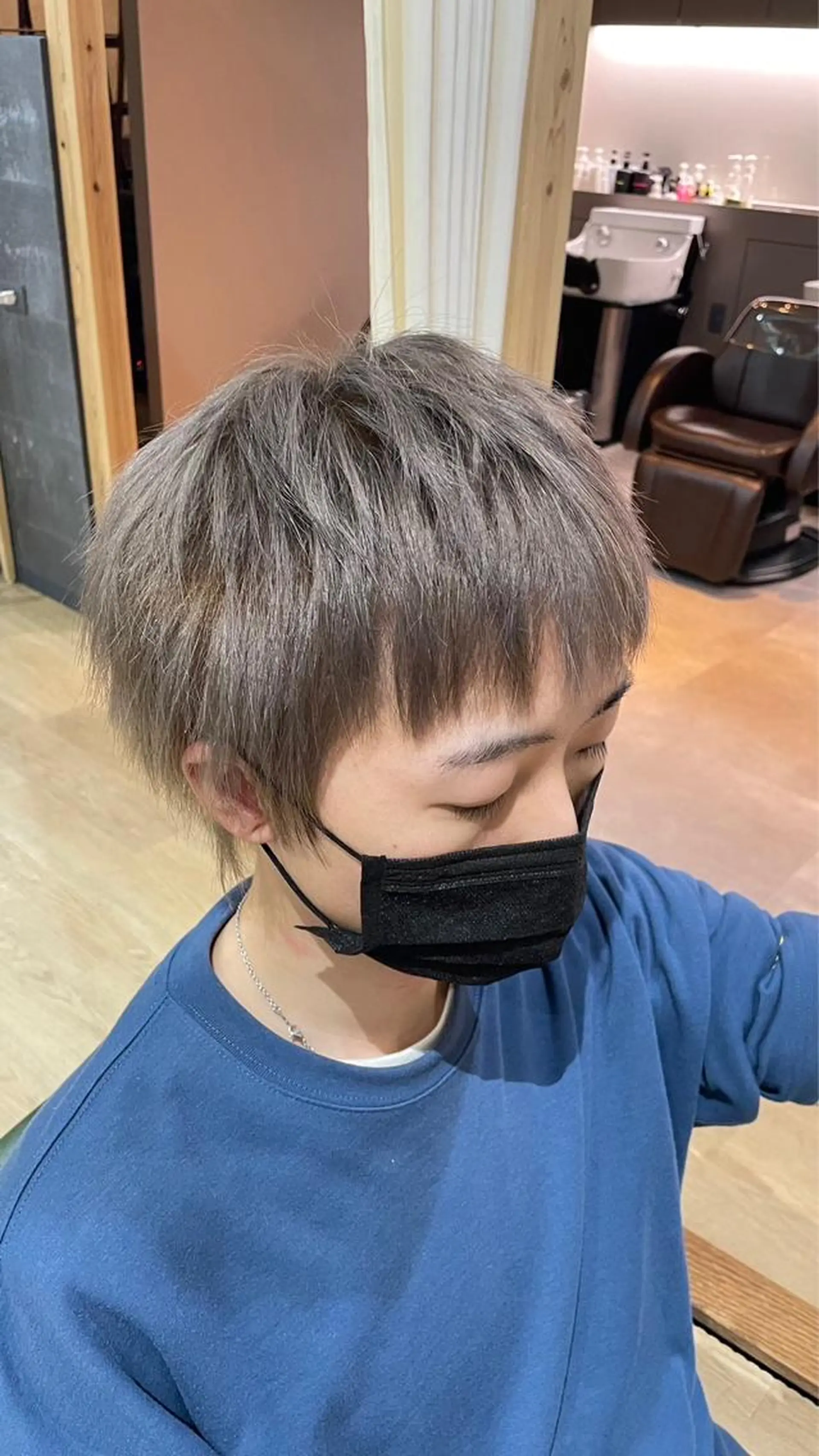 カラー メンズ メンズブリーチ ブリーチ 菊池 蓮のヘアスタイル