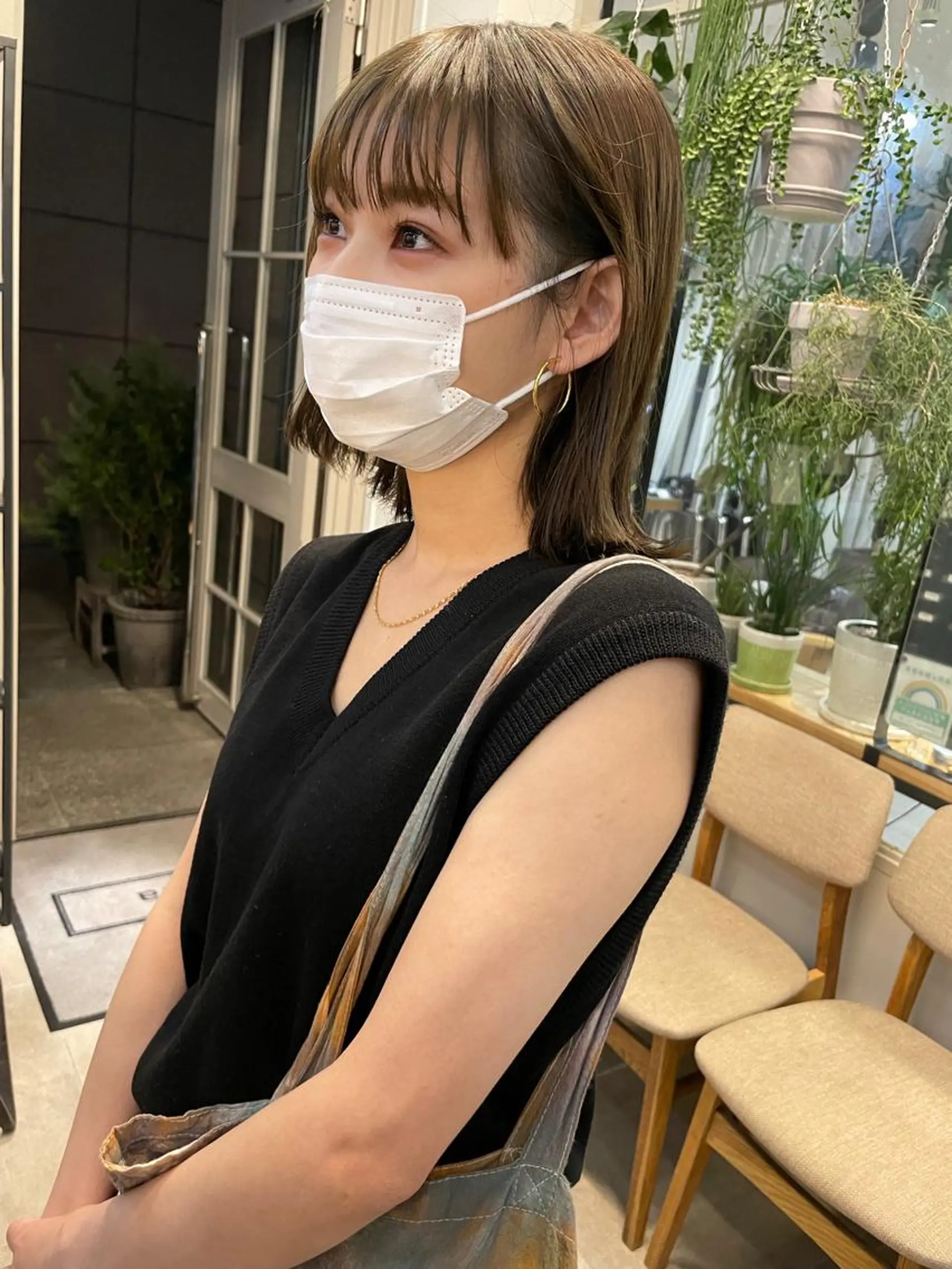 ミディアム 小顔レイヤー×コンパ クトボブ/林隆平のヘアスタイル