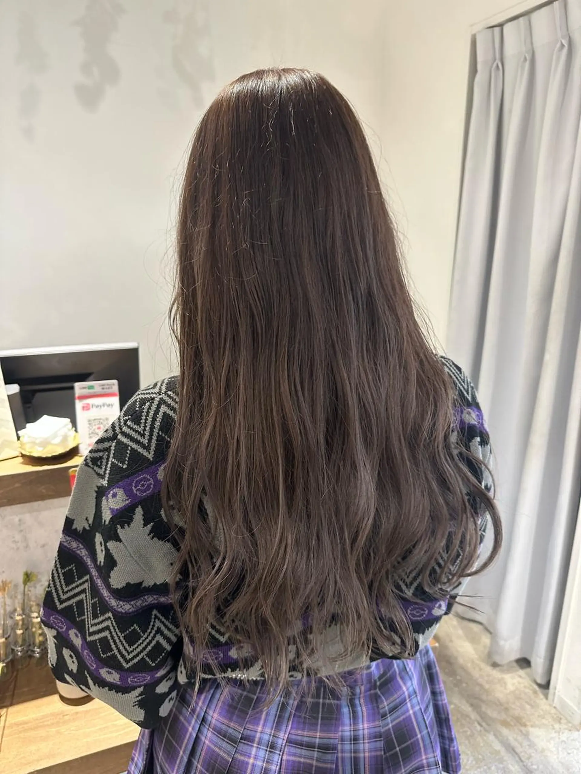 ロング カラー ヘアアレンジ グレージュ ピンクカラー 落合　眺 (オチアイ　ノゾミ)のヘアスタイル