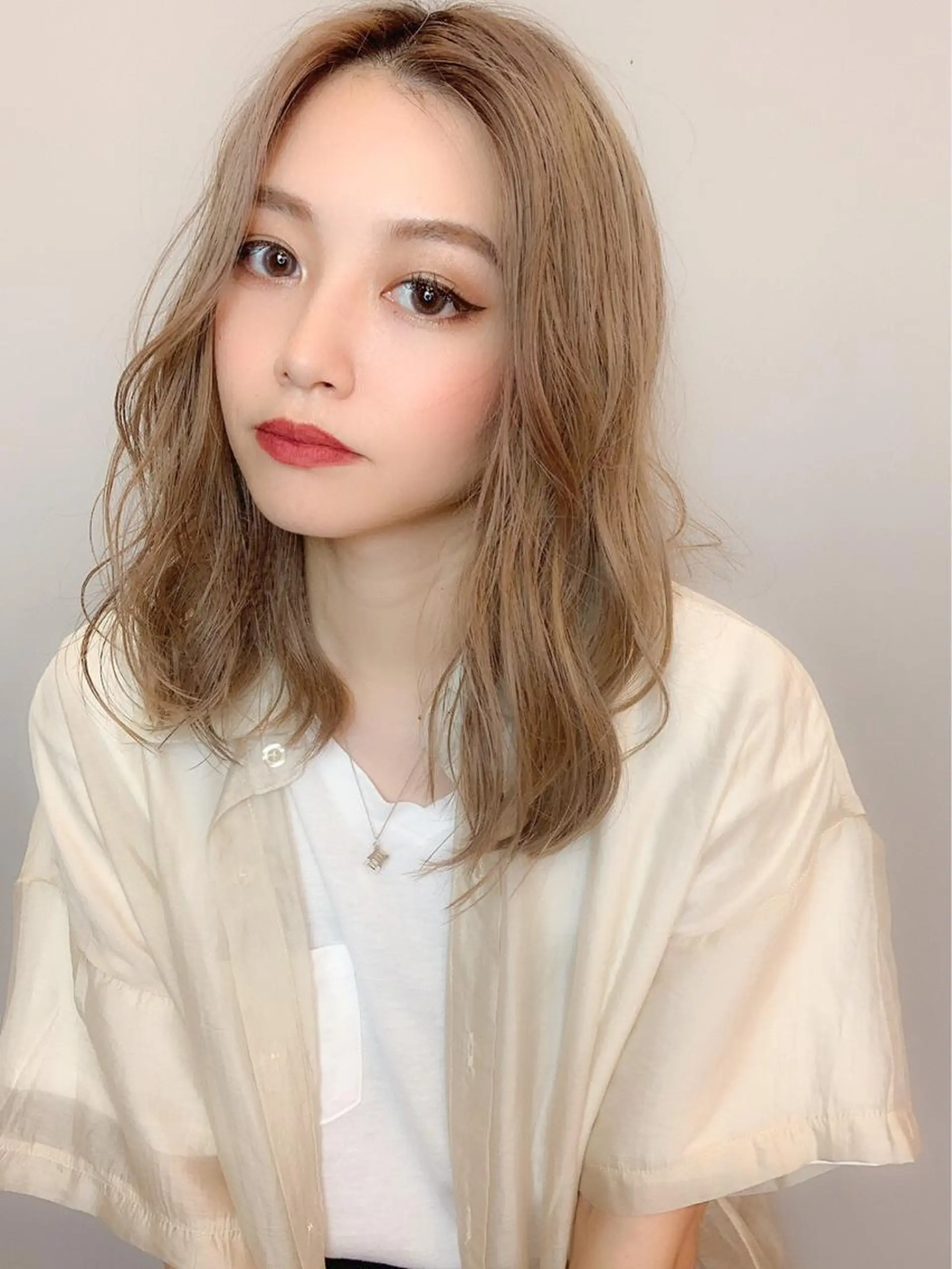 ミディアム ヘアカラー MIRIM栄 野田航生のヘアスタイル