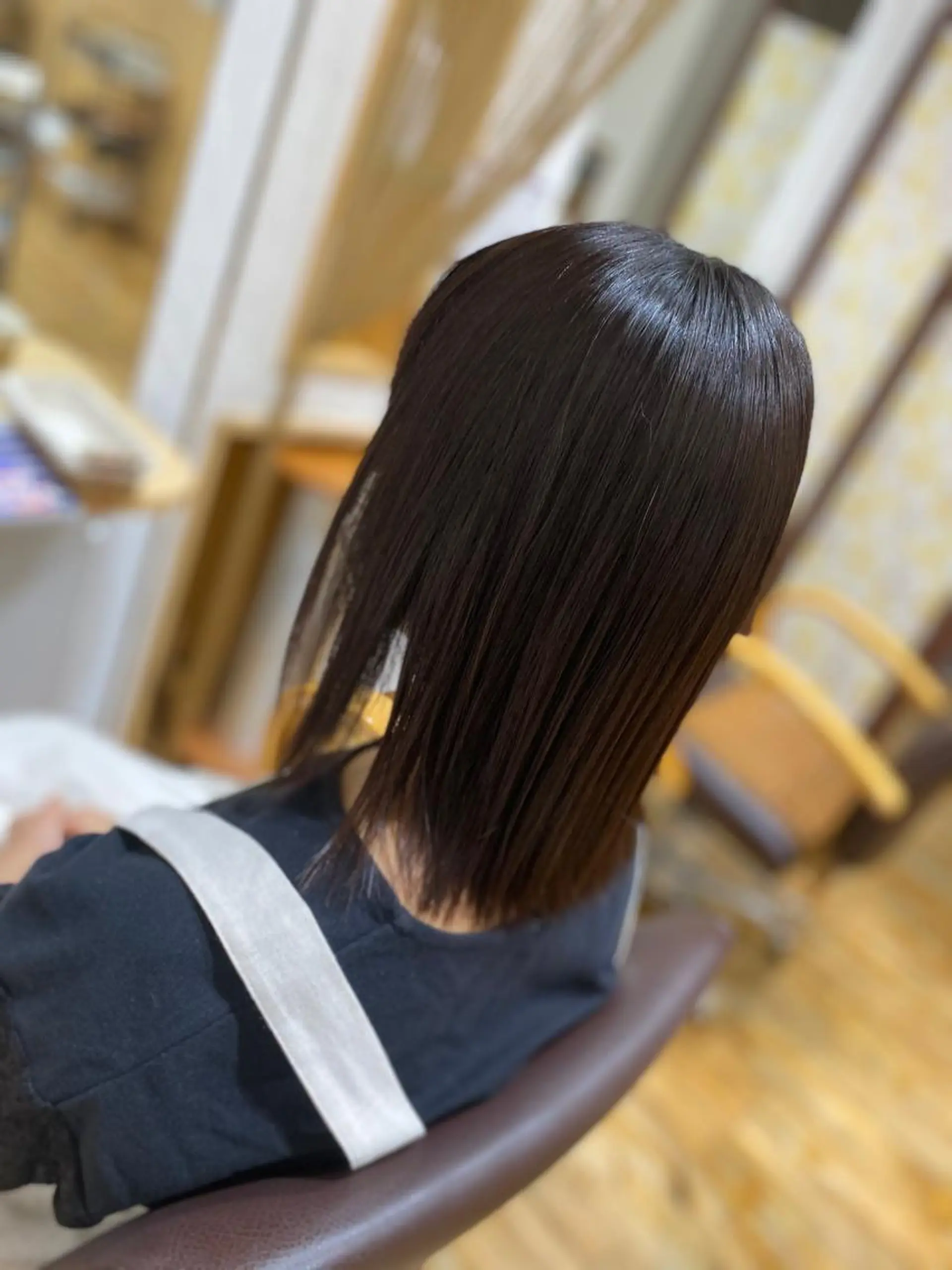 ミディアム カラー 縮毛矯正 堀 大輔のヘアスタイル