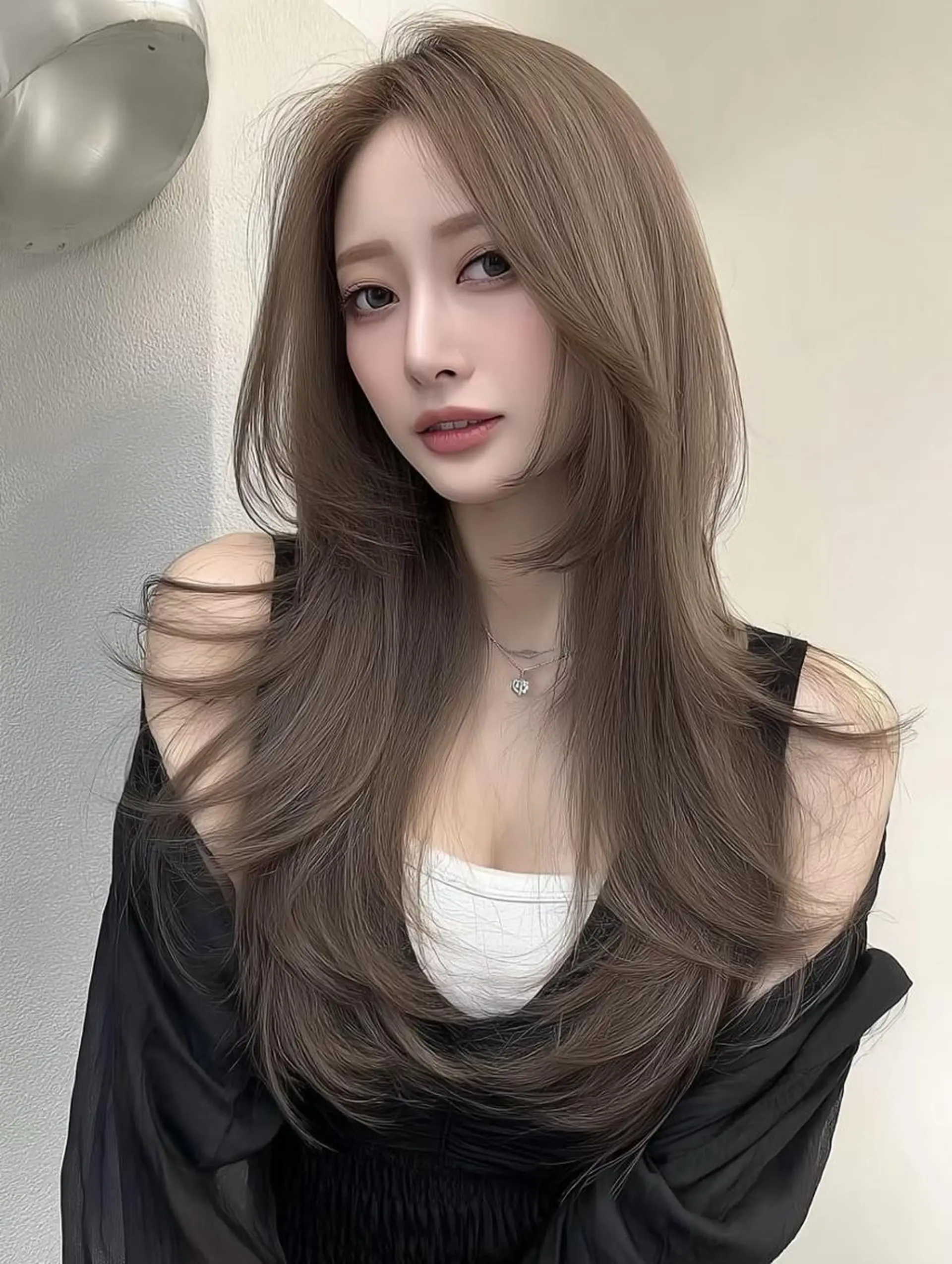 ロング カット ヘアカラー 酸性ストレート/ 髪質改善/イソヤトモのヘアスタイル