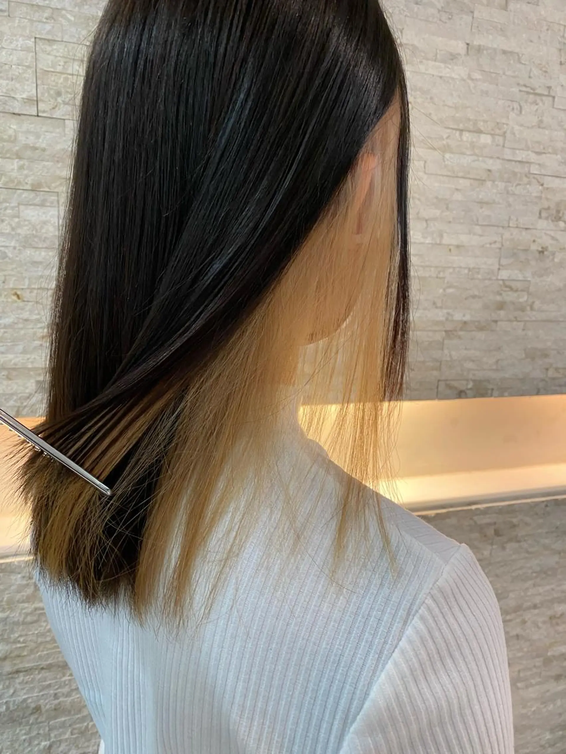 ミディアム カラー ベージュカラー ブリーチ 🔶似合わせセンター パート/ヤス🔶のヘアスタイル