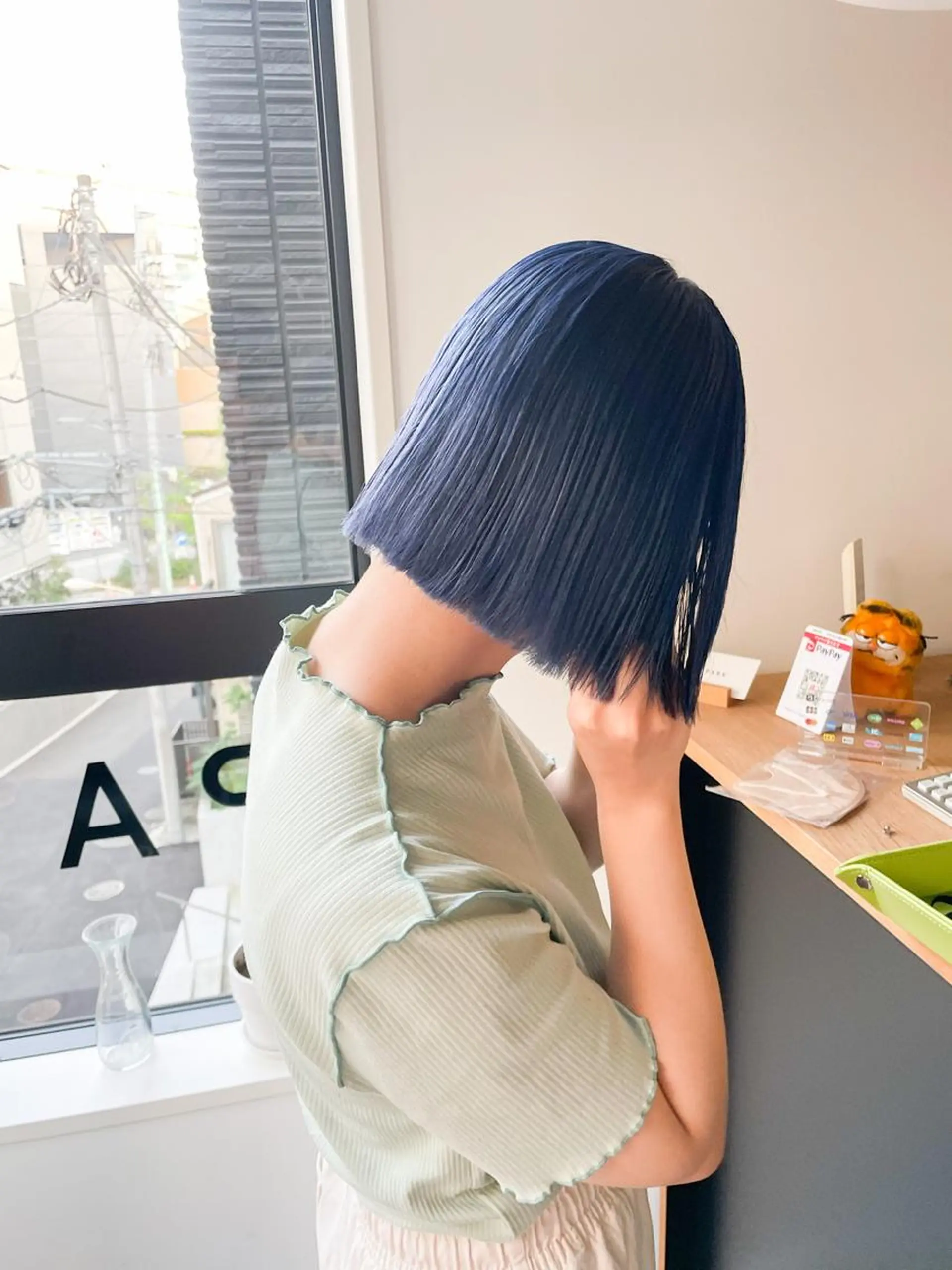 ミディアム カラー ネイビーカラー カット ヘアカラー Takuma Suzuki中目黒のヘアスタイル