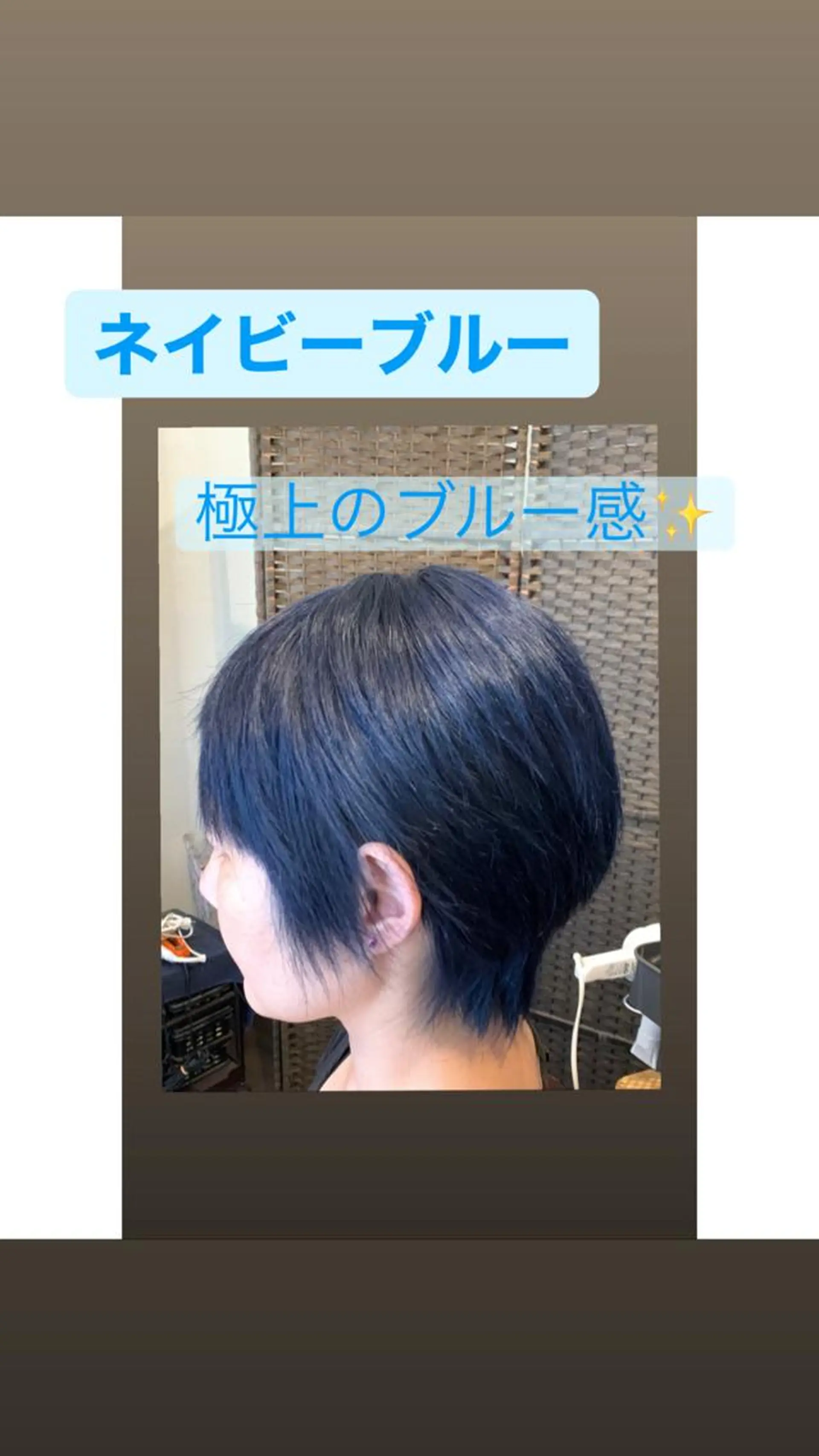 ショート カラー ミストバング 黒髪 ブリーチ ブルーカラー ブルーブラック 透明感カラー/ブリー チ無し/瀧田恭平のヘアスタイル