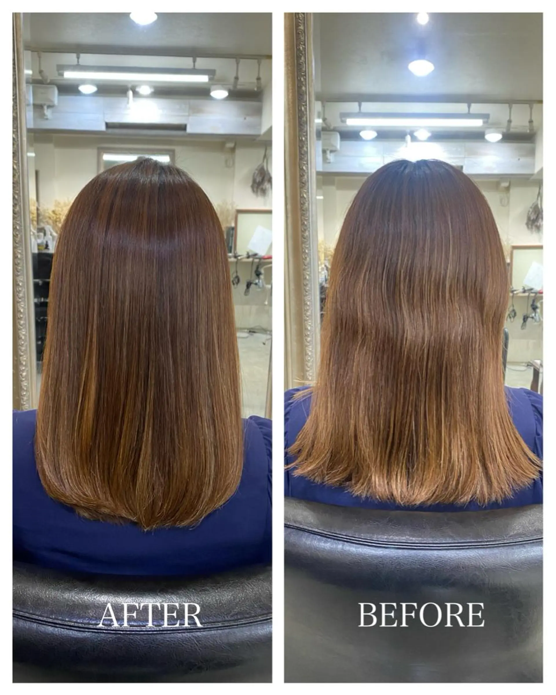 ミディアム ハイライト 縮毛矯正 森川 達功のヘアスタイル