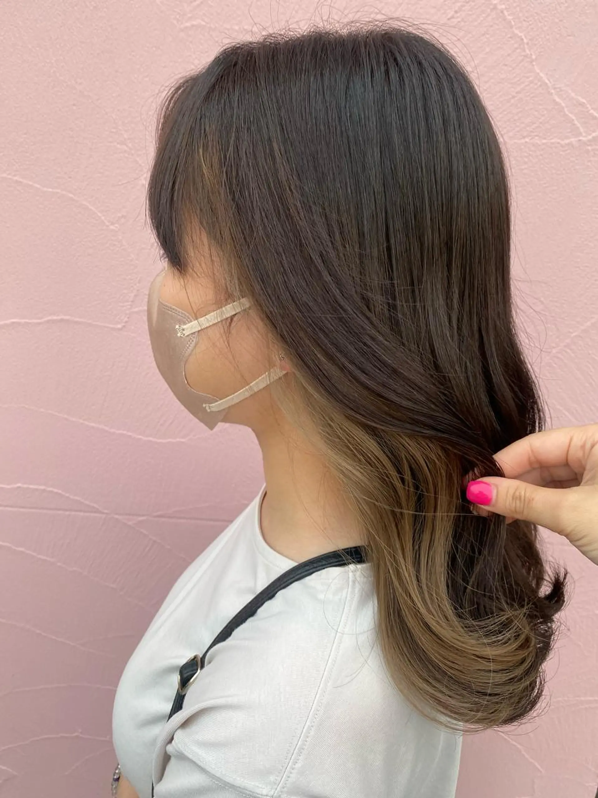 ロング カラー ベージュカラー 似合わせレイヤー/ Wカラー🧸こころのヘアスタイル