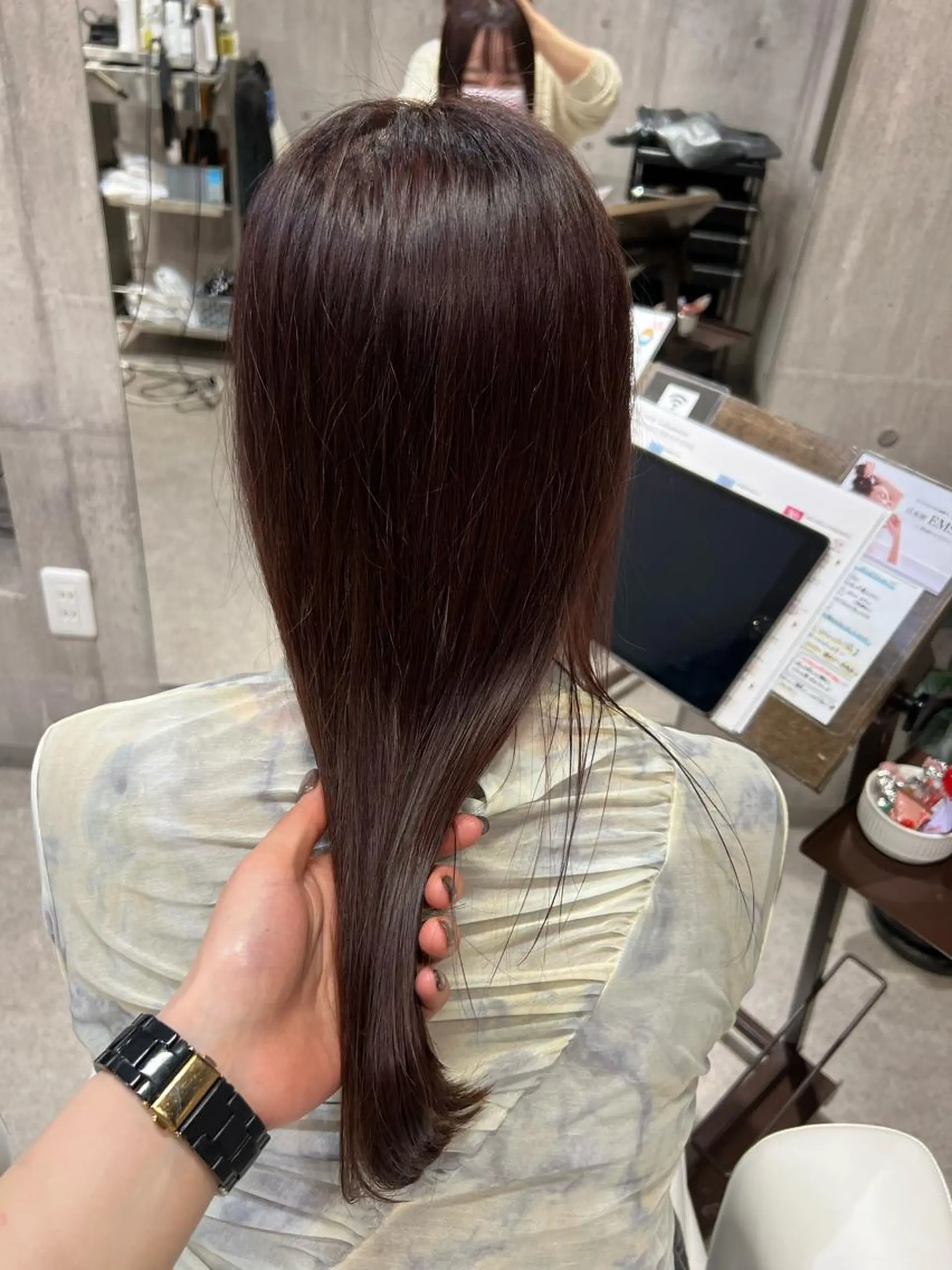 カラー ブラウンカラー ピンクカラー 和田 真由子のヘアスタイル