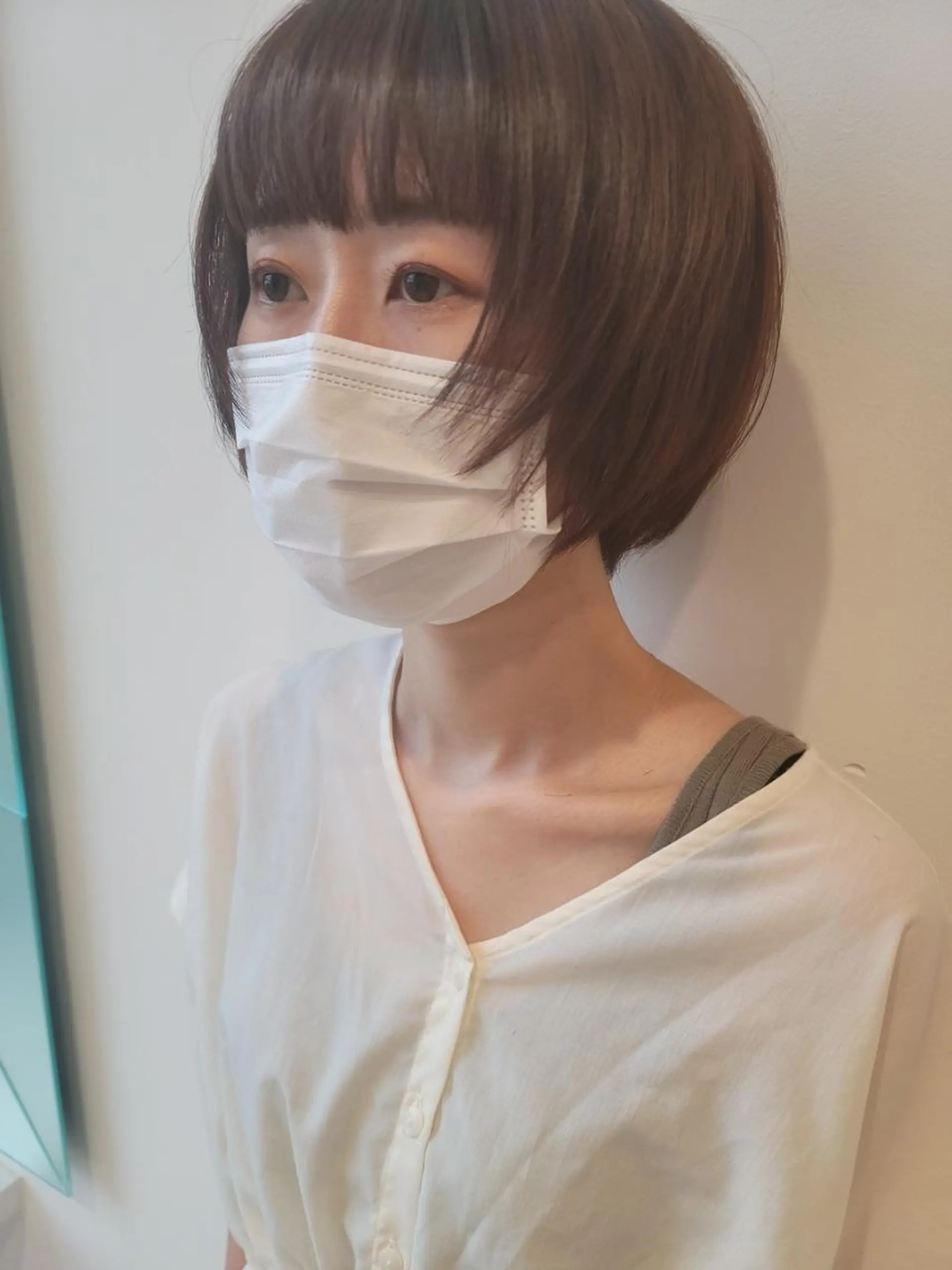 ショート ショートボブ ショートレイヤー ボブ レイヤーカット ショートヘア カット 縮毛矯正 鈴木 翠のヘアスタイル