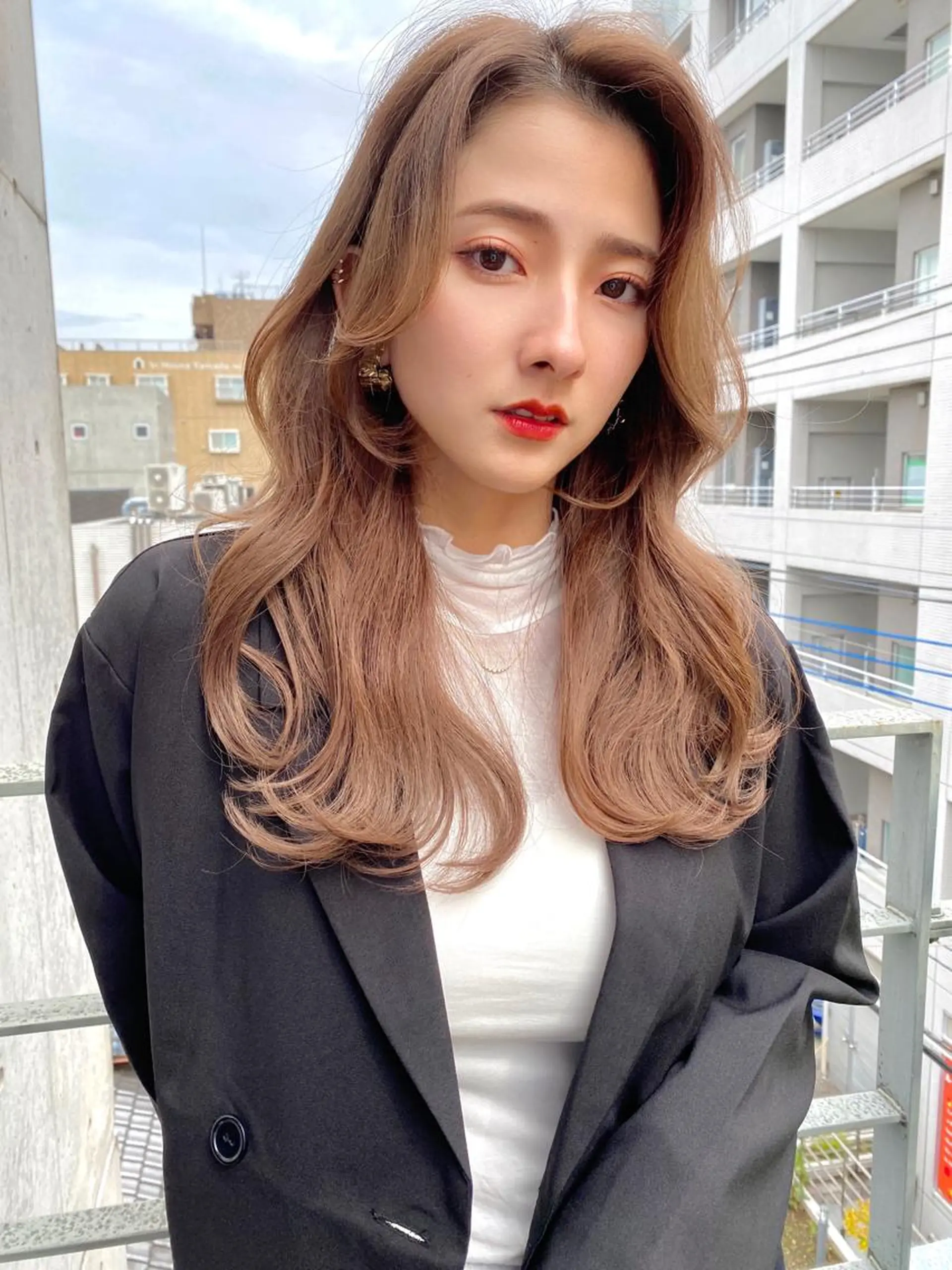 セミロング カラー 似合わせレイヤー 🇰🇷荒木洋文のヘアスタイル