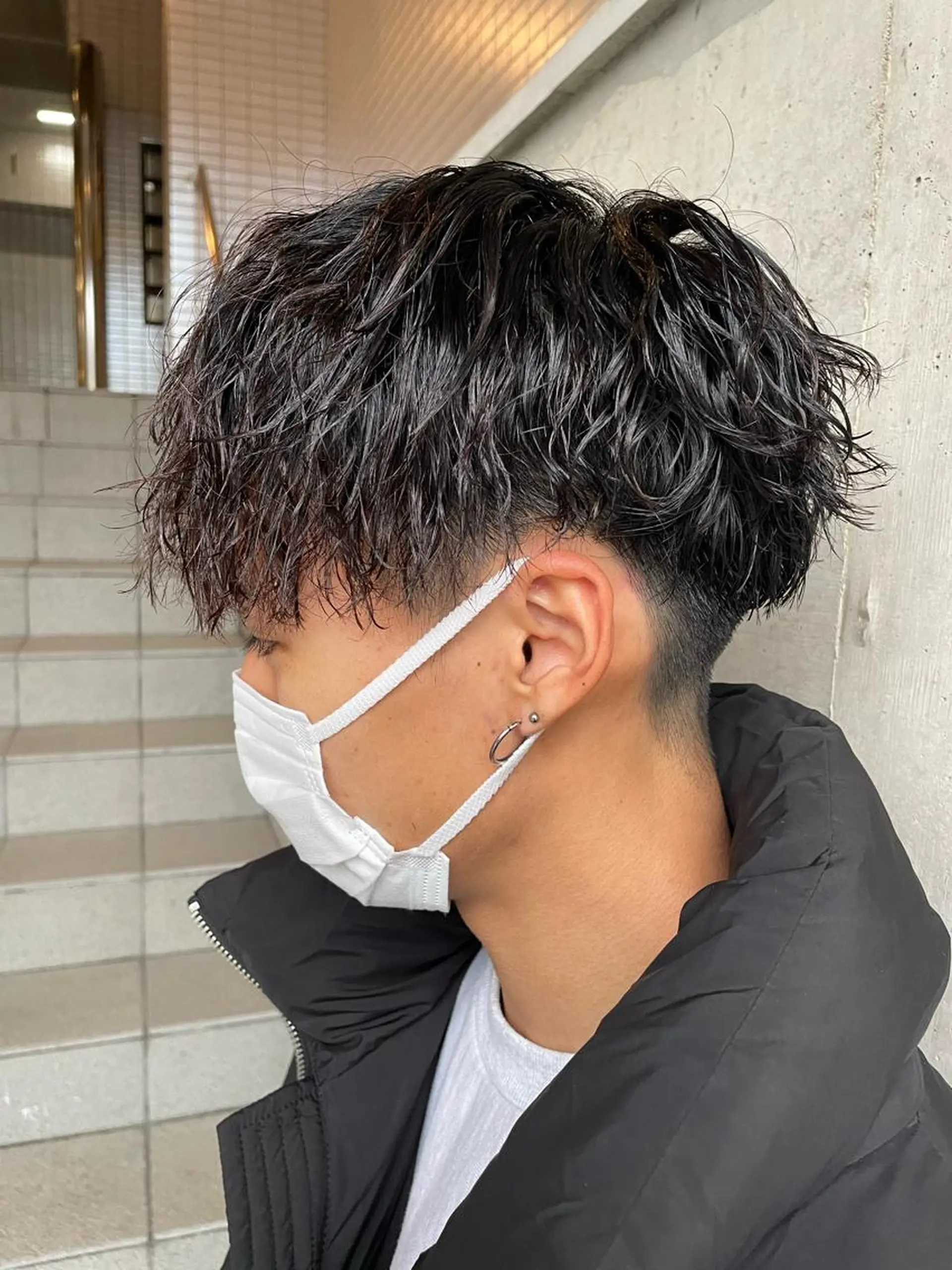 パーマ メンズ カット パーマ 大阪美容師 井上智博のヘアスタイル