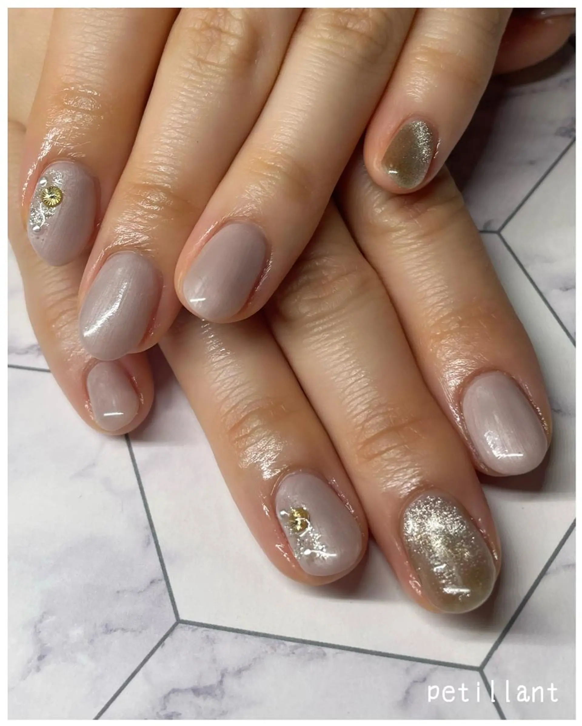 ネイル クリアネイル nail salon petillantのネイルデザイン