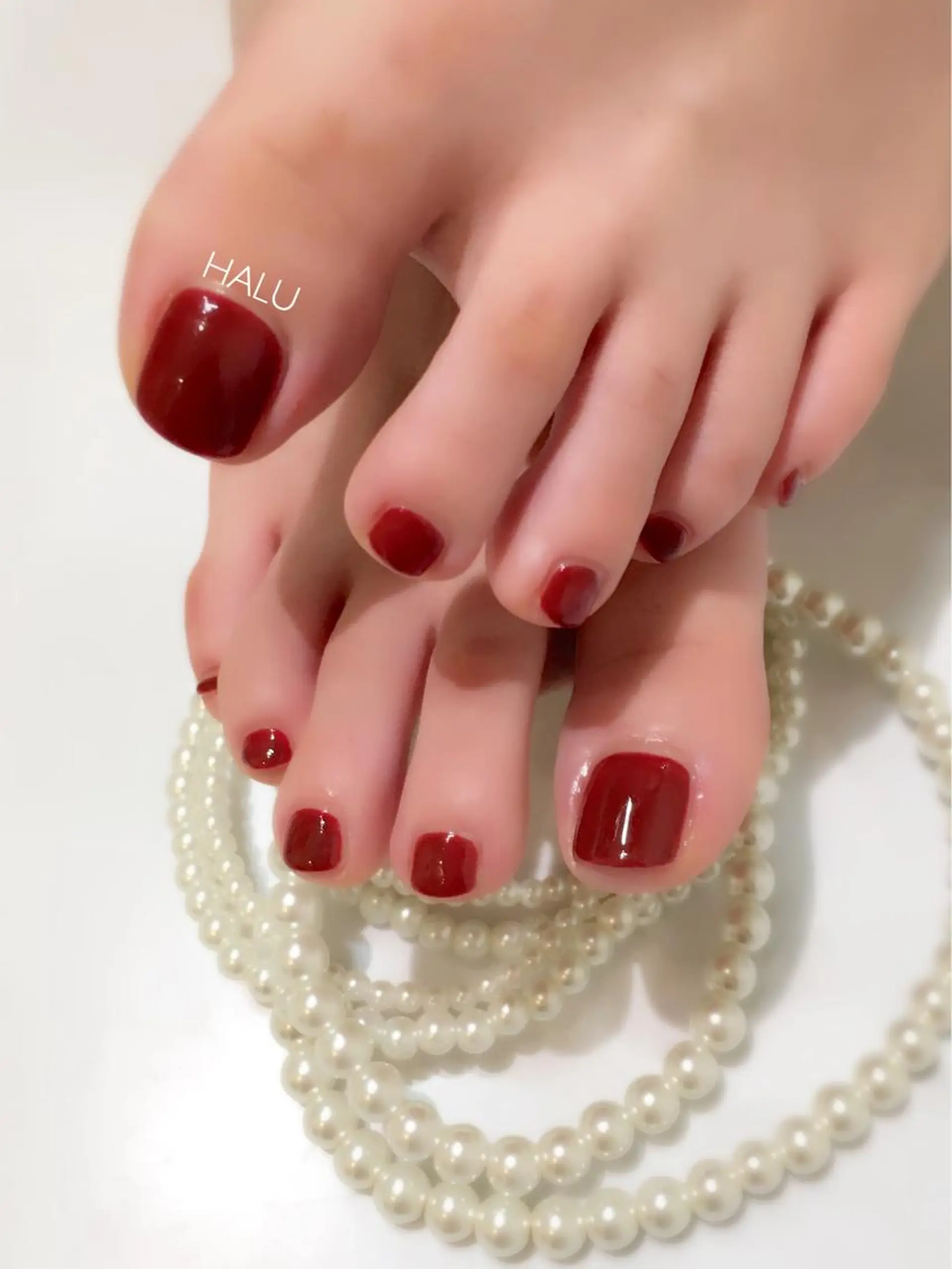 ネイル ボルドー ワンカラーネイル HALU ハルのネイルデザイン