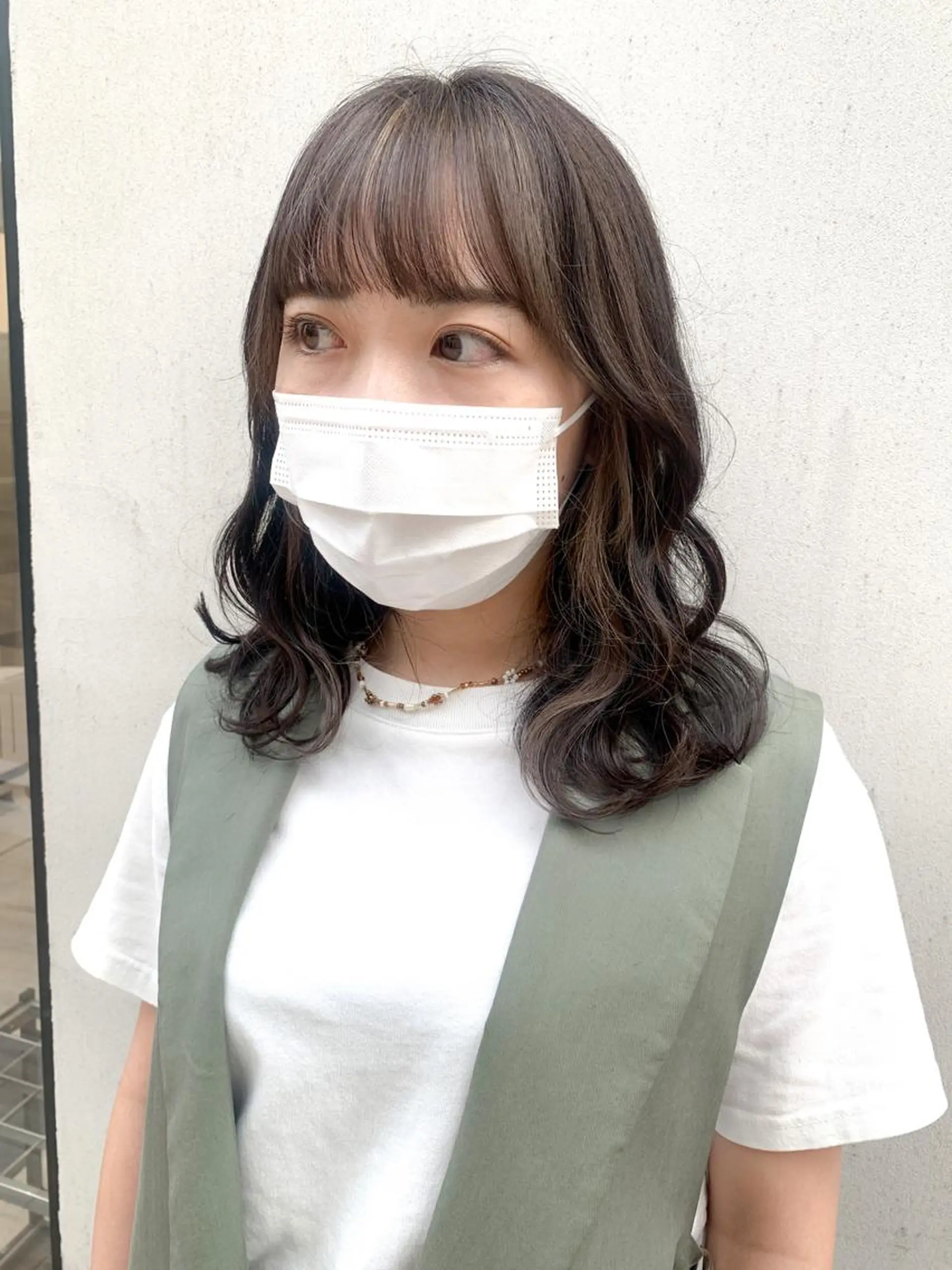 ミディアム カラー ヘアアレンジ ブリーチ カット ヘアカラー トリートメント yuka .のヘアスタイル