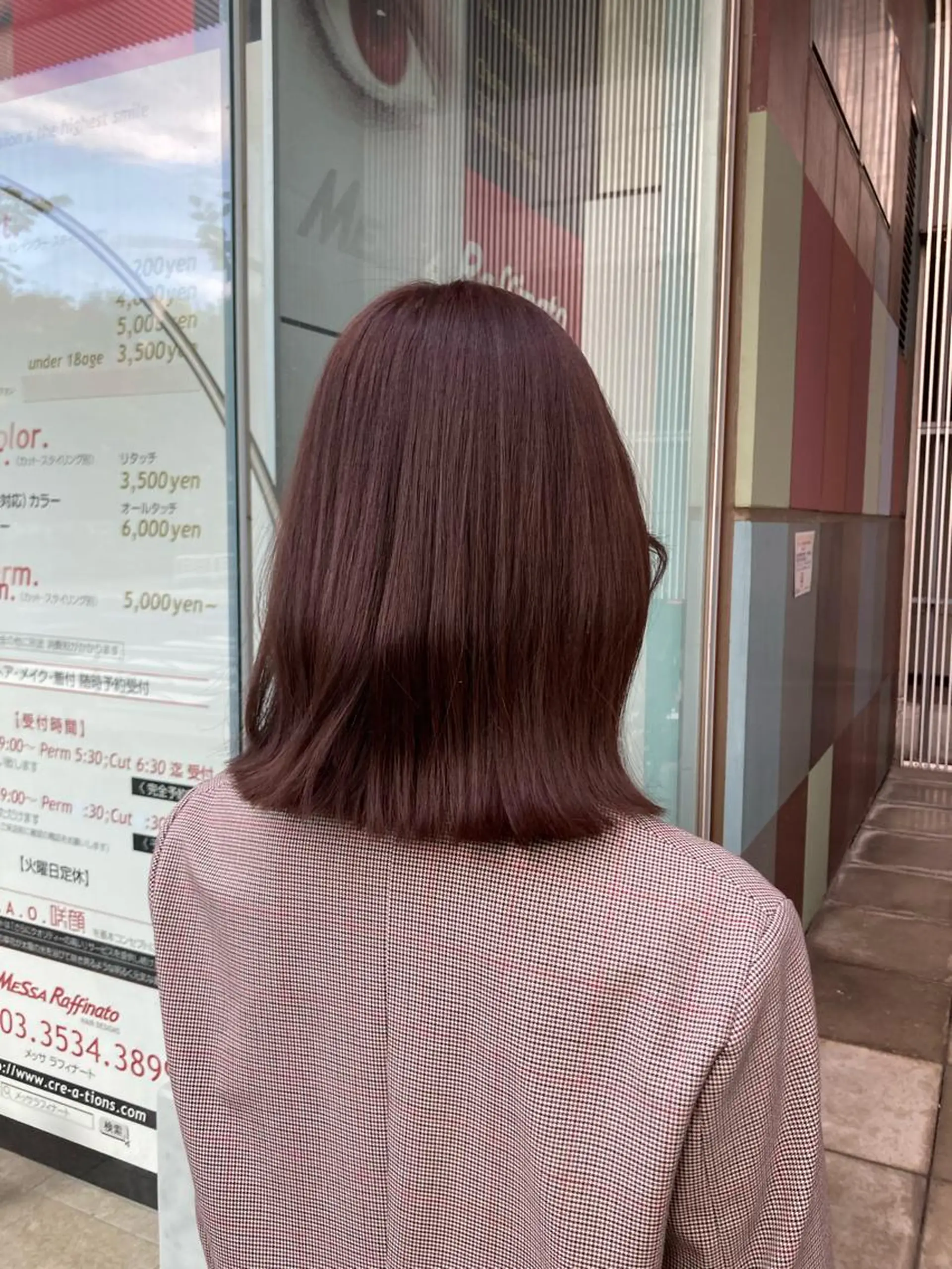 ミディアム カラー カシス 🌟東銀座マンツーマ ン🌟タカナシのヘアスタイル