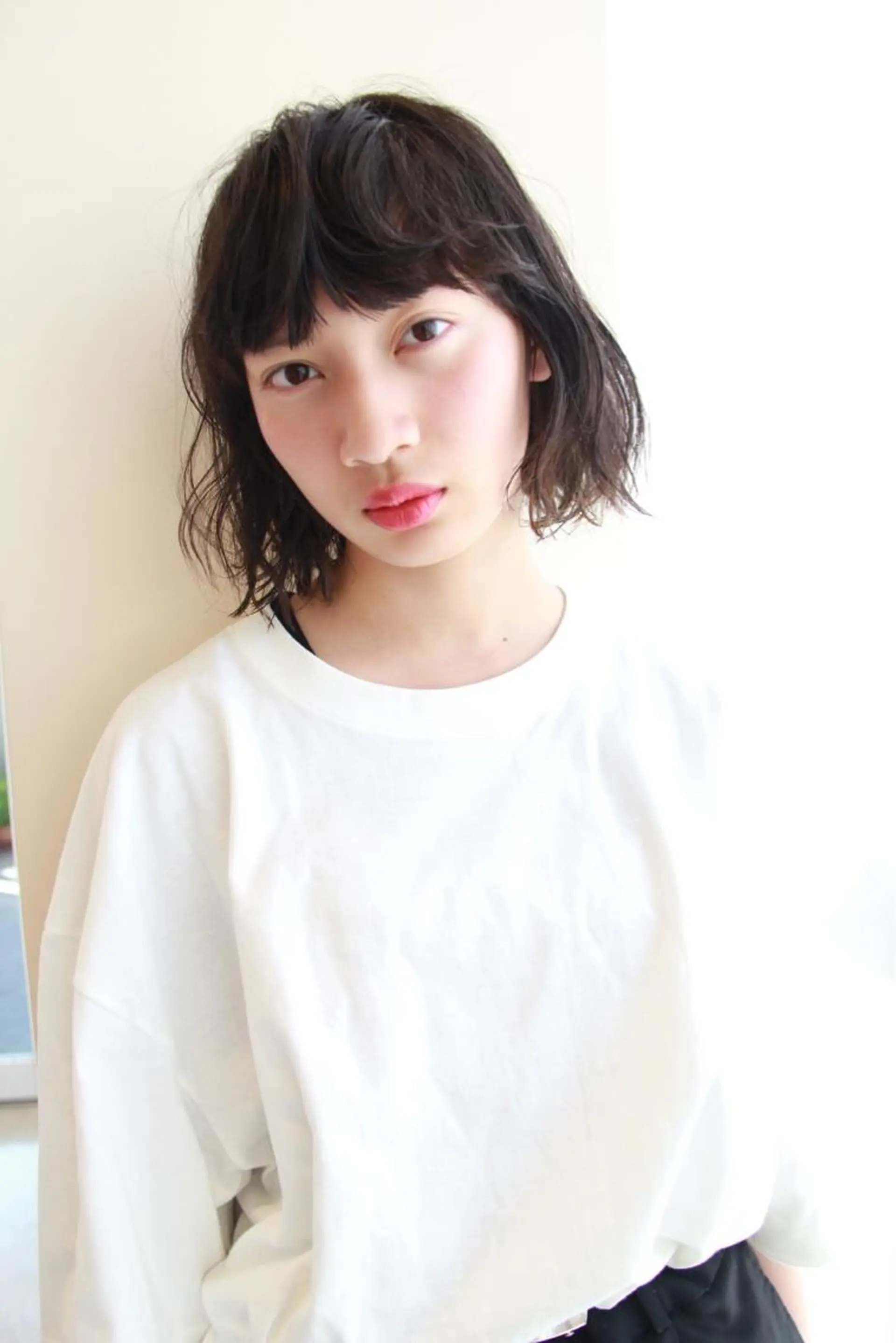 ミディアム ブリーチ毛でもできる 髪質改善縮毛MIHOのヘアスタイル
