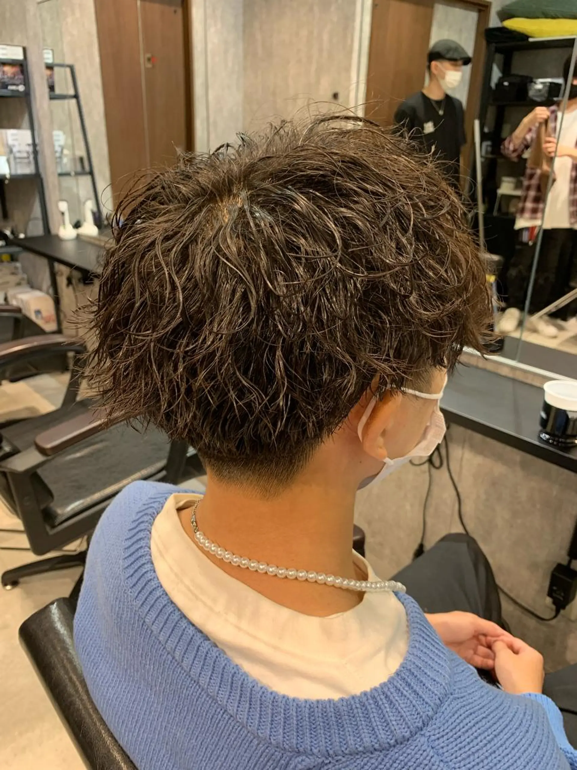 ショート パーマ メンズ 波巻きパーマ メンズ支持数No.1 👑リュウ👑のヘアスタイル