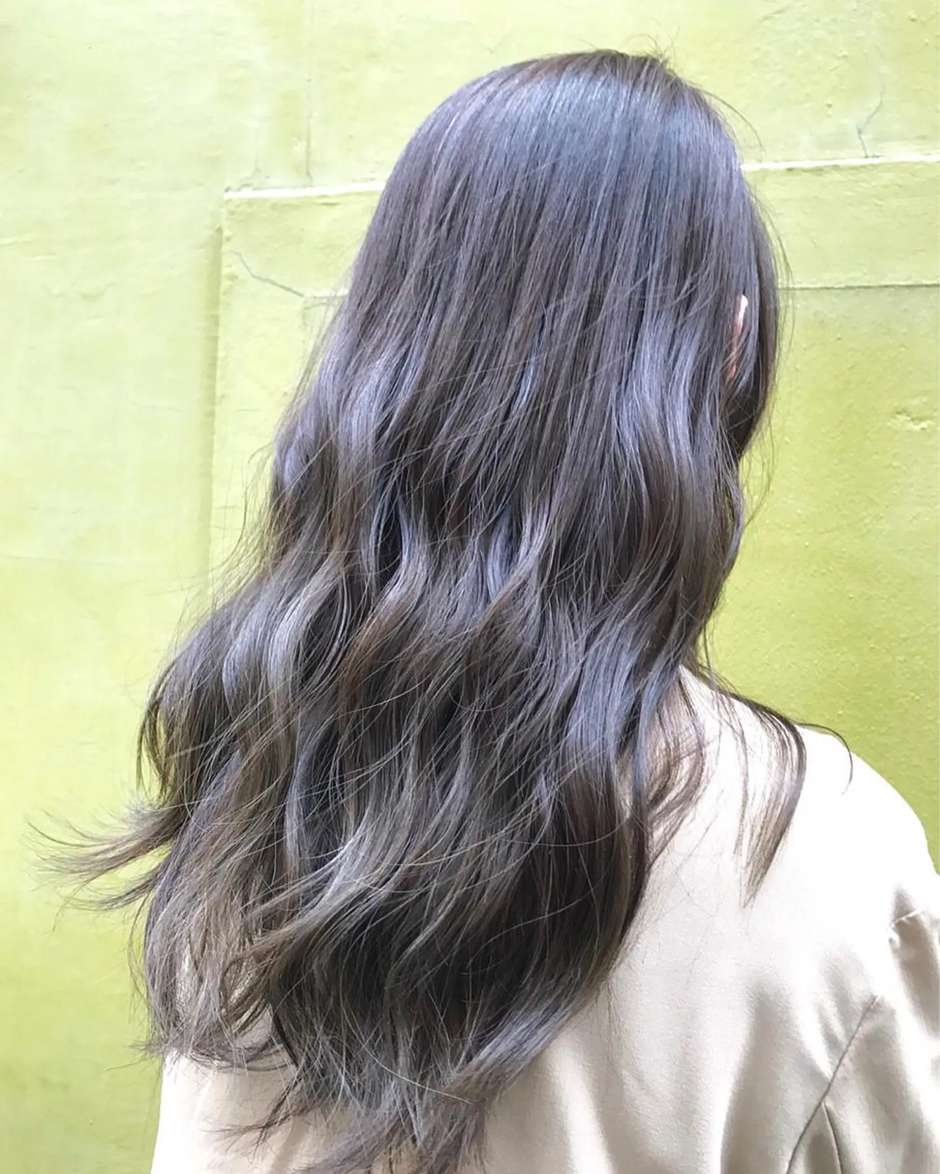 ロング カラー ヘアセット 青沼夏未/オリーブ/ 寒色カラーのヘアスタイル