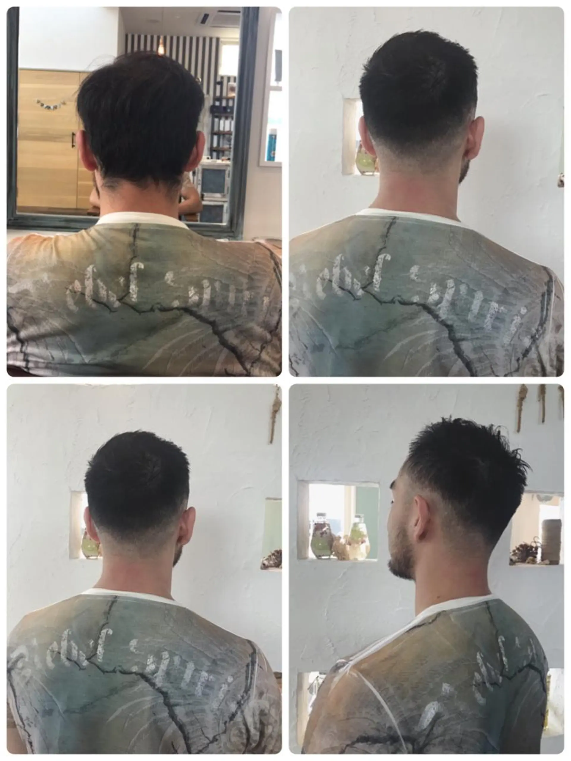 ショート カラー パーマ メンズ 刈り上げ グラデーションカラー 豊橋美容院 ソンリエのヘアスタイル