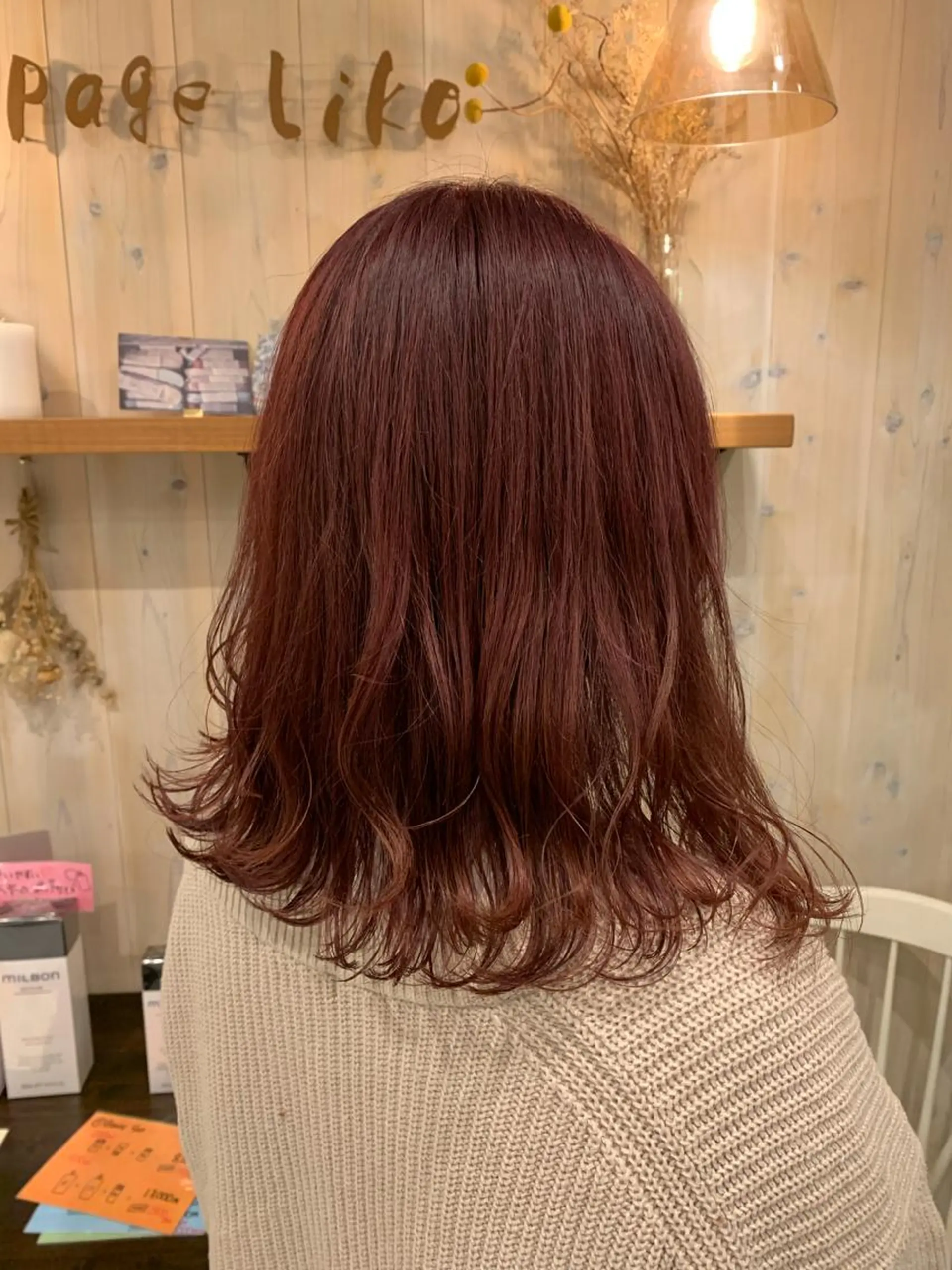 ミディアム カラー ピンクカラー ピンクパープル パープルカラー カット ヘアカラー トリートメント アニメオタク美容師/ miharuのヘアスタイル