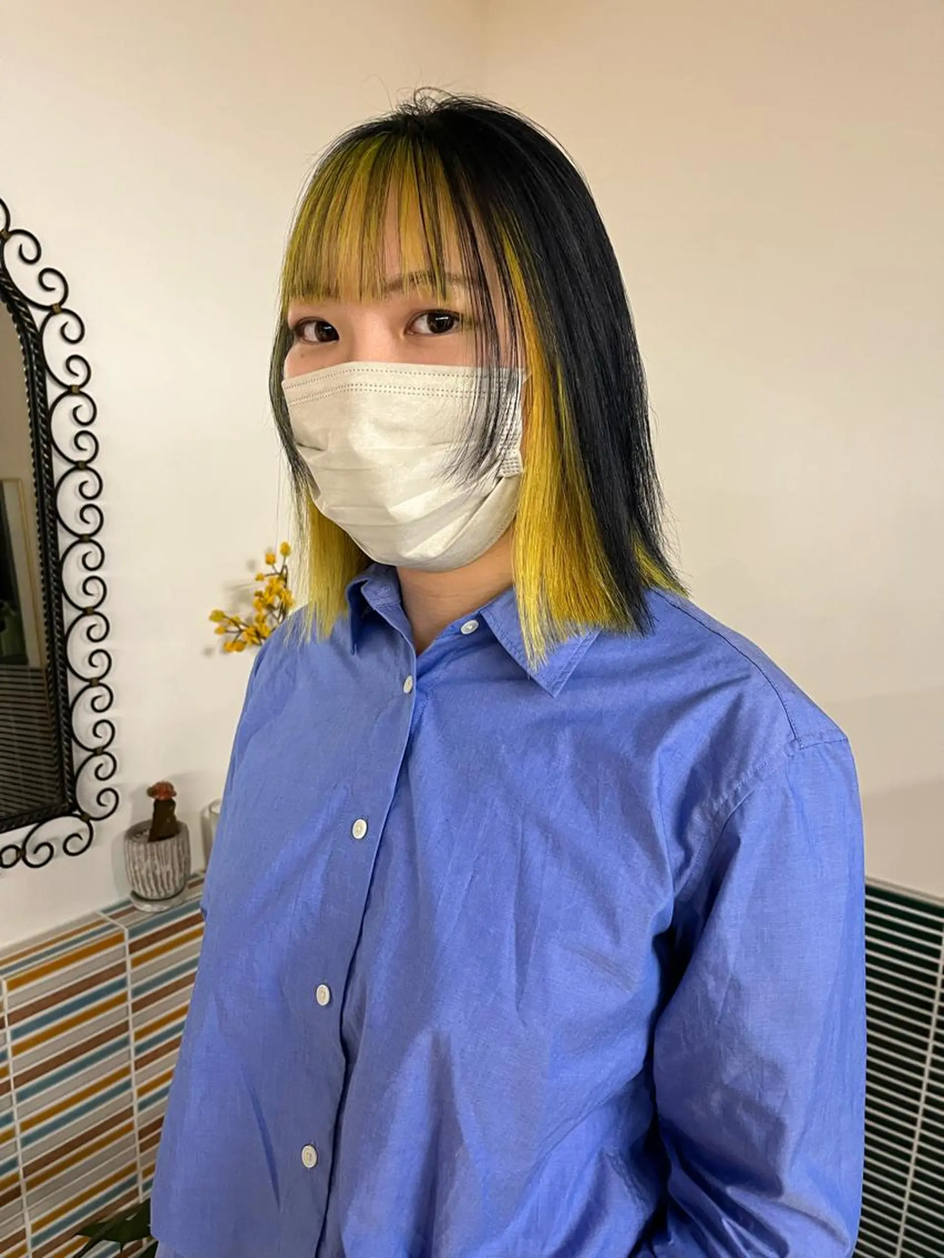 ミディアム カラー ブリーチ ヘアカラー トリートメント 🩷ハイトーン透明感 レイヤー🩷ユリカのヘアスタイル