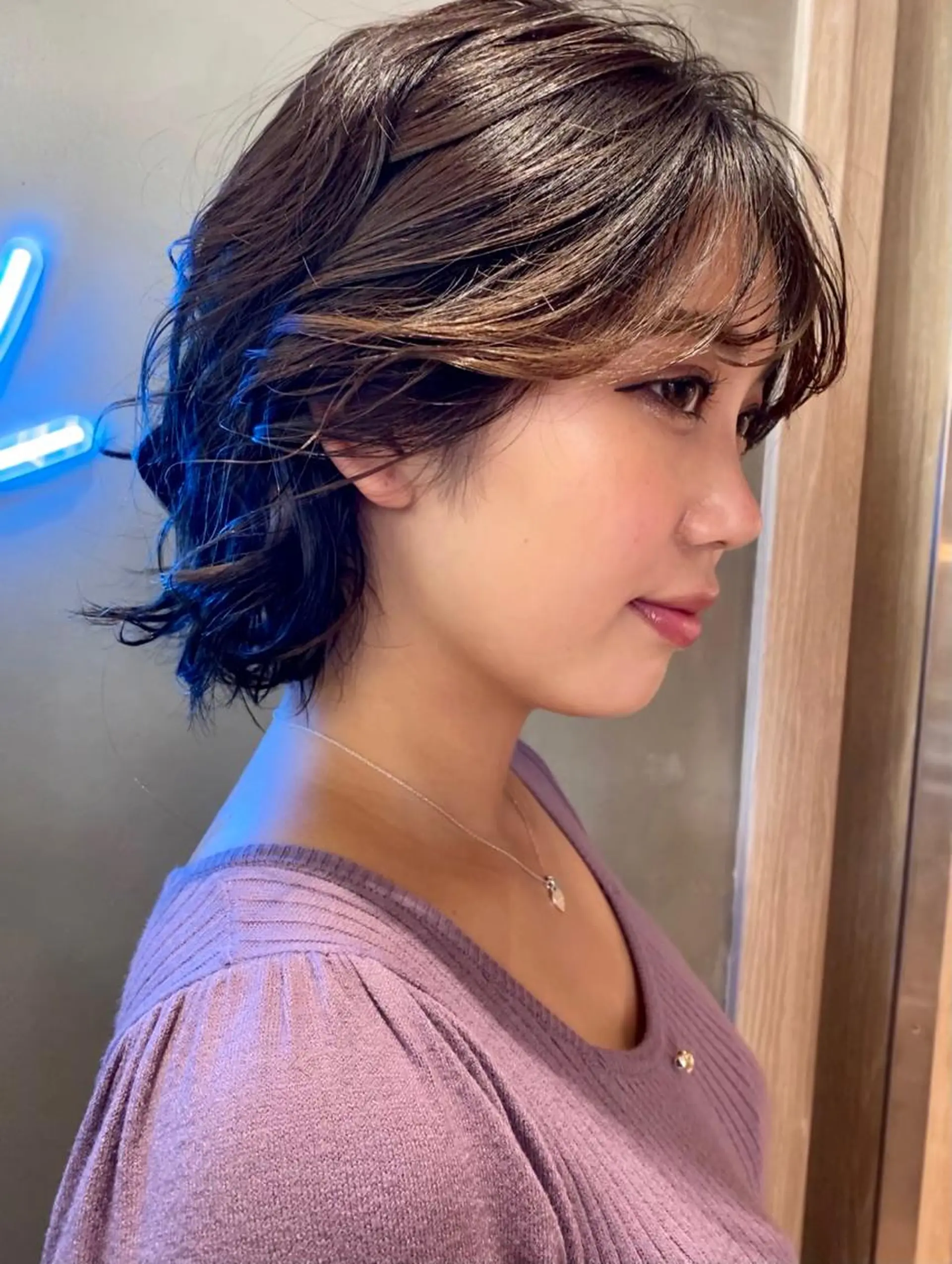 ショート パーマ 顔周り/ブリーチなし /縮毛矯正🫧伊勢のヘアスタイル