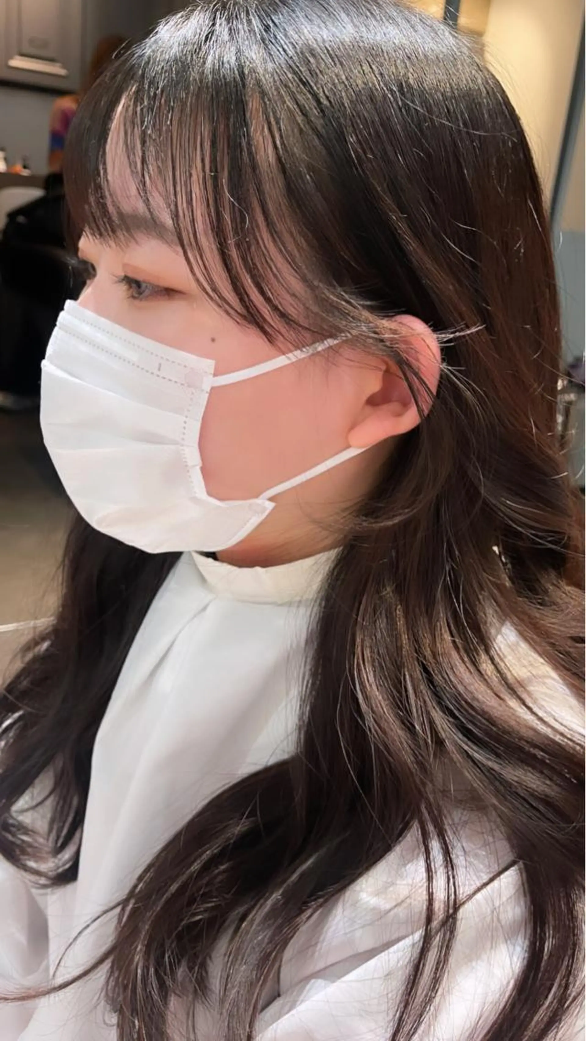 セミロング 顔周りカット カット ano ♡のヘアスタイル