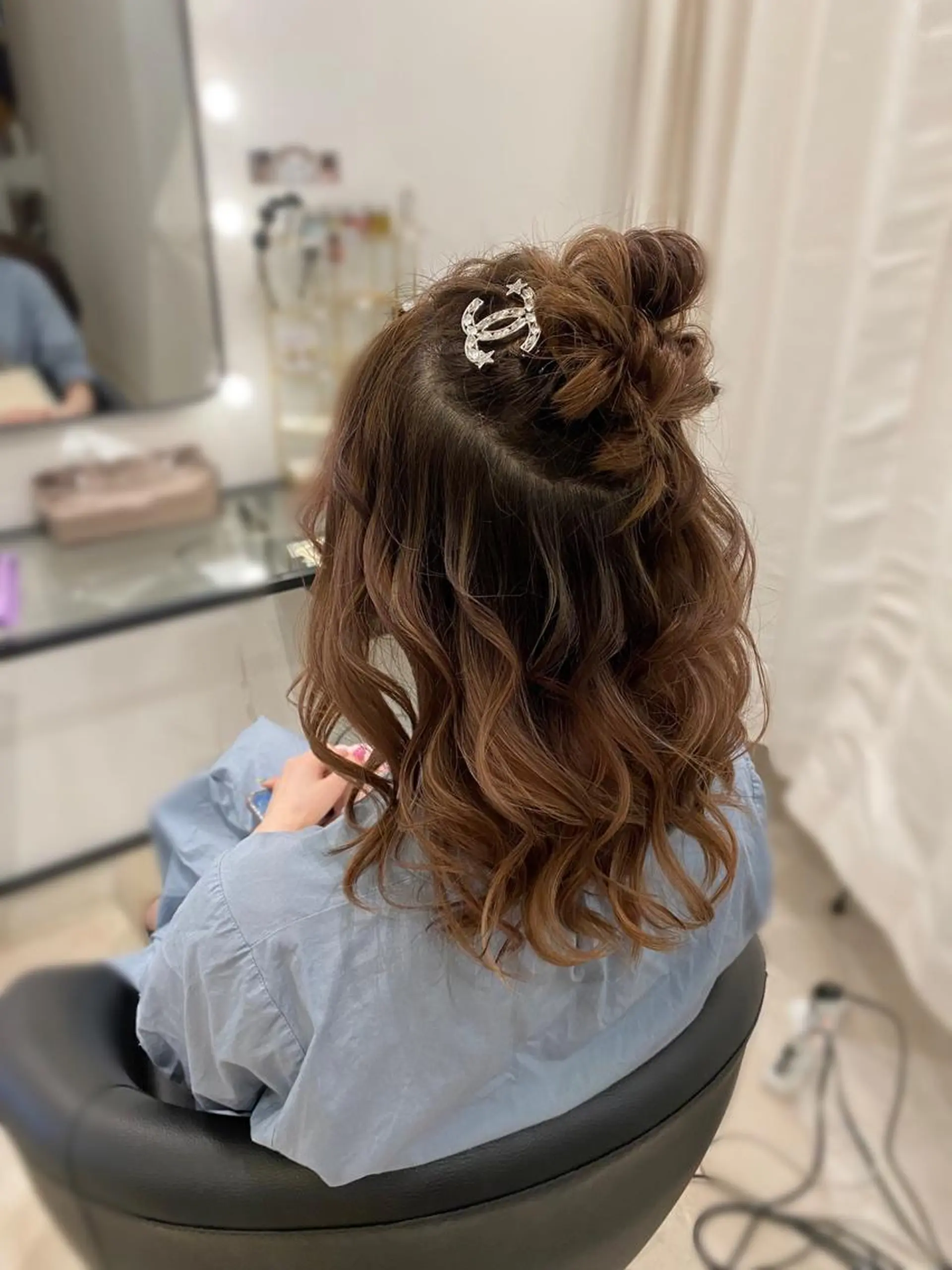 ミディアム ヘアアレンジ ヘアセット Mikazuki オーナーTeradaのマツエク・マツパデザイン