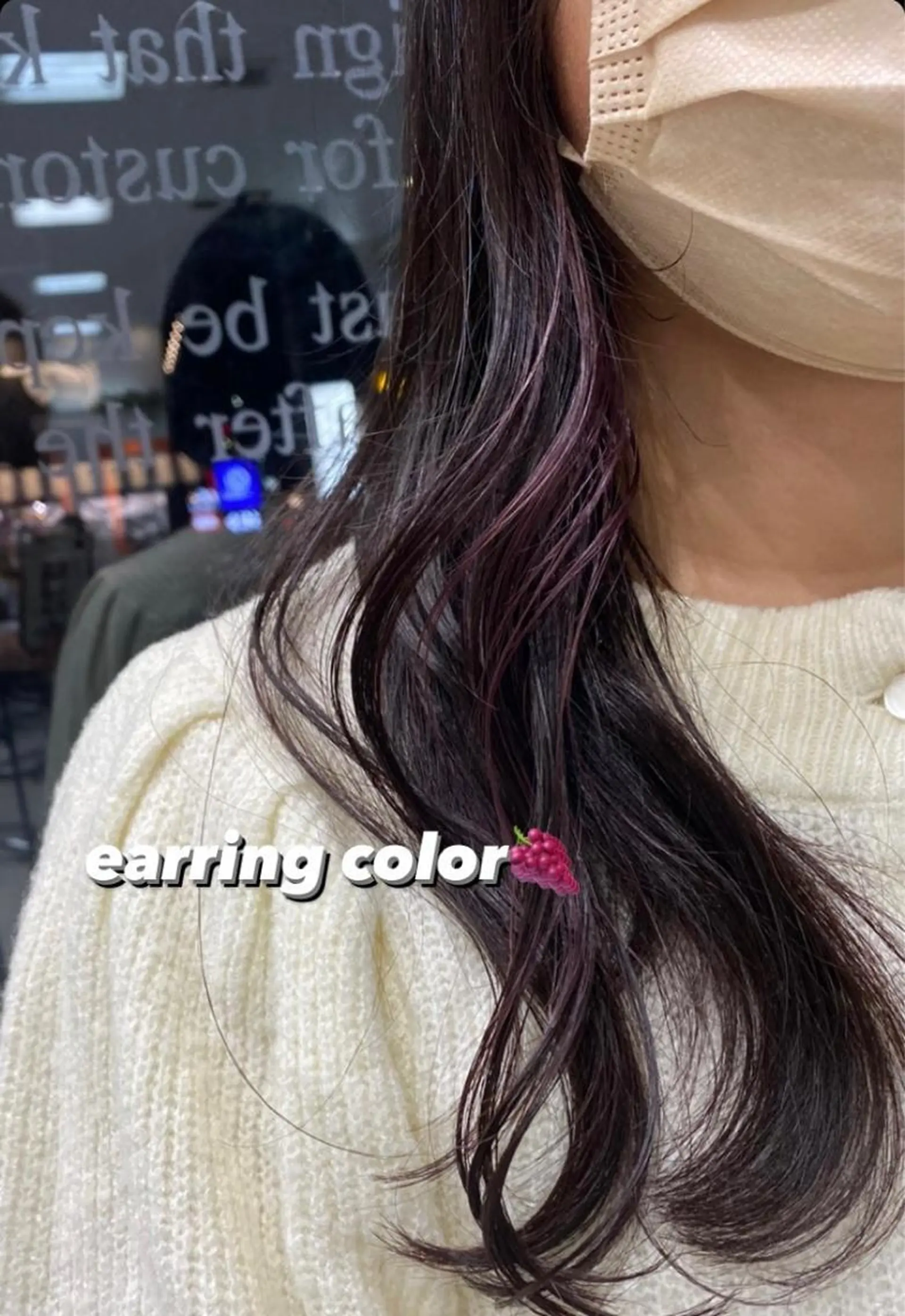 ミディアム カラー イヤリングカラー 髪質改善/韓国ヘア/ 赤み消し/sahoのヘアスタイル