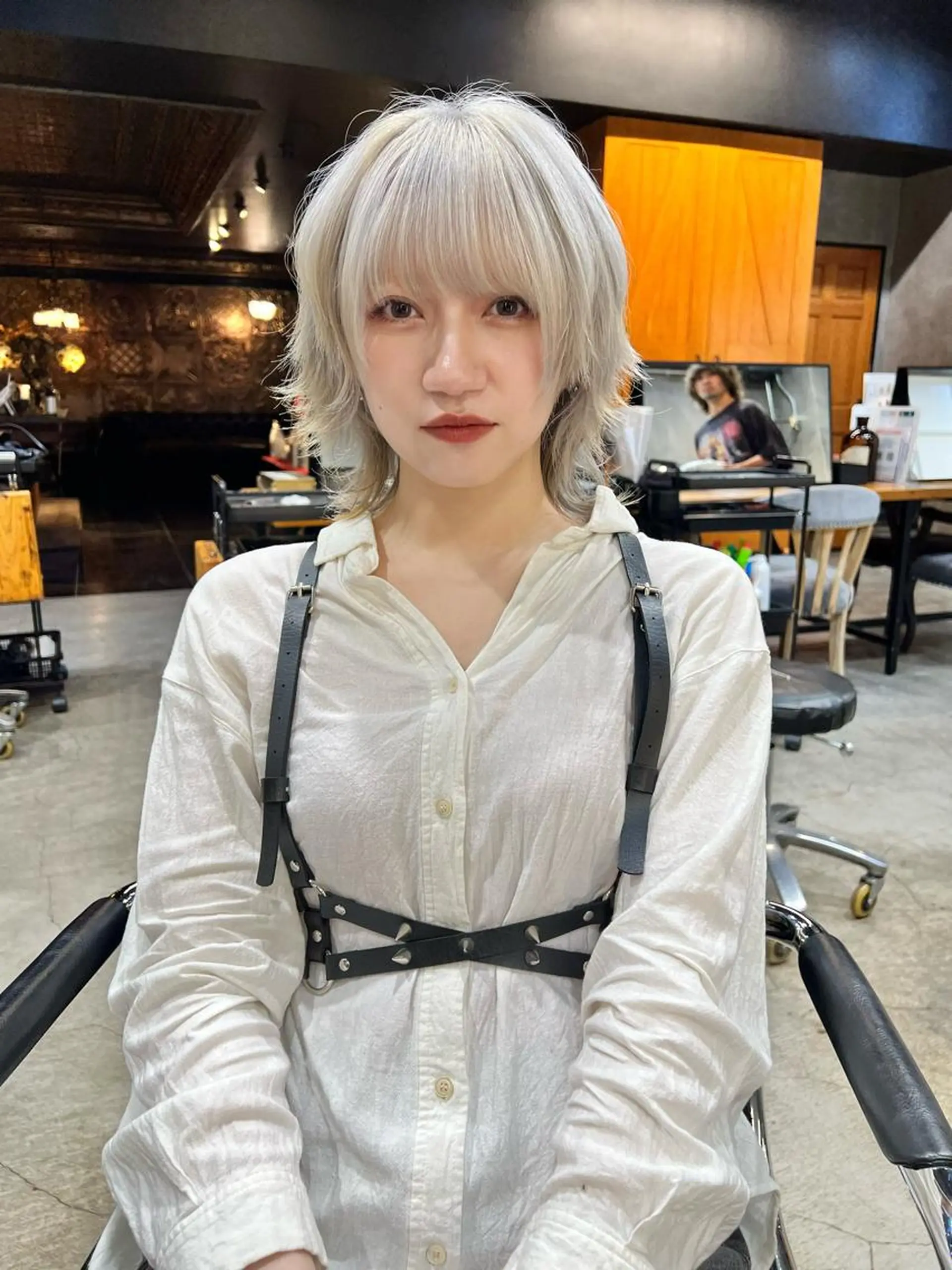 ミディアム カラー カット ヘアカラー haco＋所属・圧倒的デザイン力 店長🎨RENAのヘアスタイル