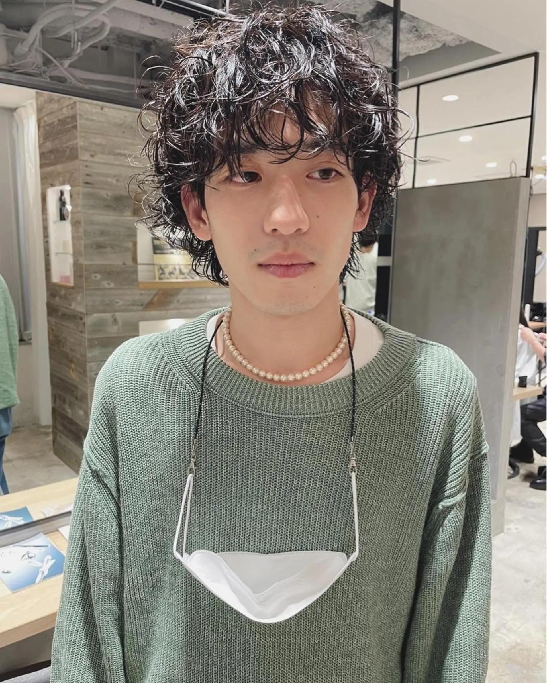 ショート パーマ メンズ マッシュ メンズパーマ メンズウルフカット ウルフカット カット パーマ トリートメント 村上雅人 ナチュラルモードのヘアスタイル