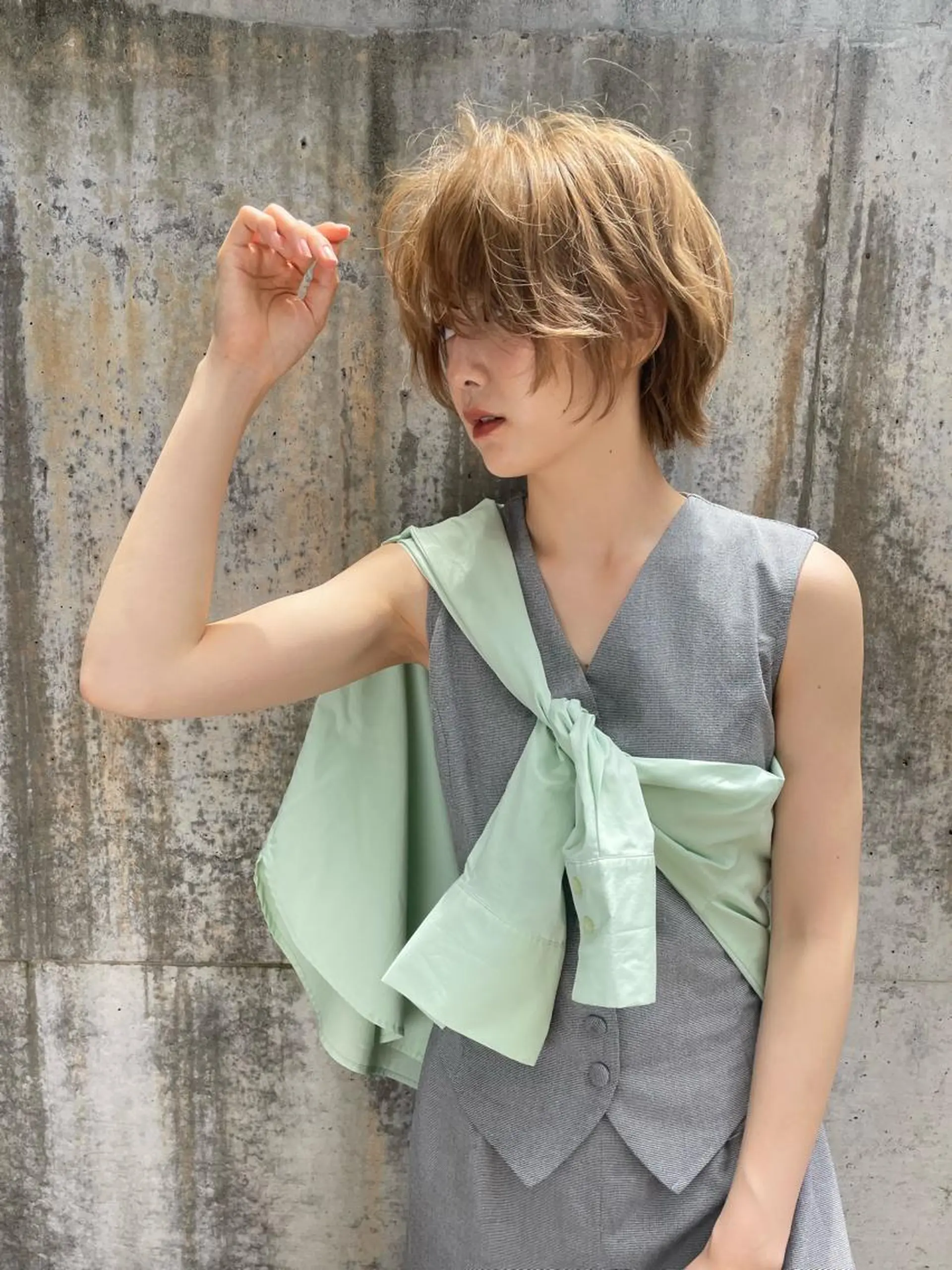 ショート カラー ヘアカラー ショート/ボブ/ 心斎橋/宮脇美奈のヘアスタイル