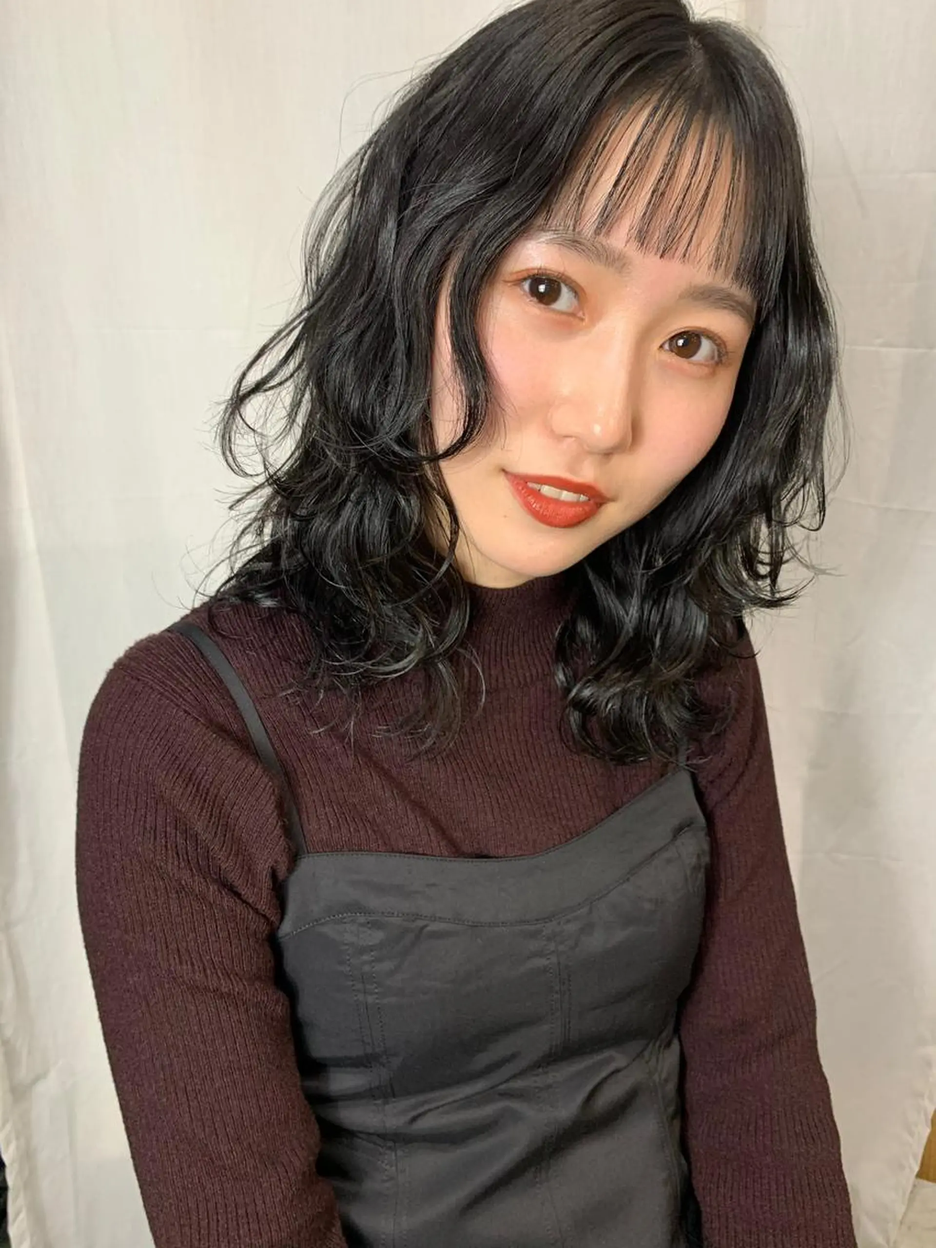 ミディアム カラー ヘアアレンジ 髙塚碧🇰🇷 韓国ヘア🎗️のヘアスタイル