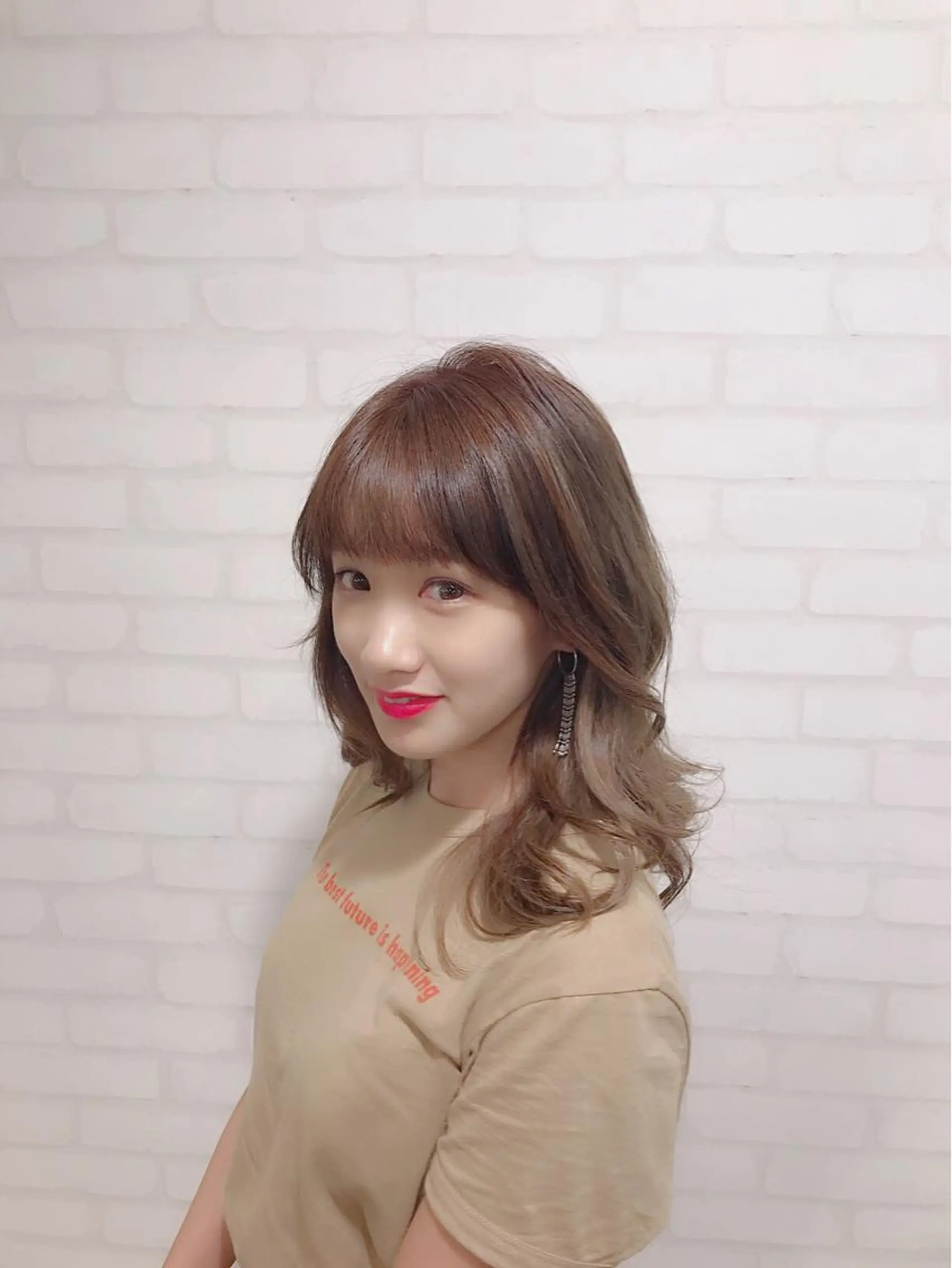 セミロング ヘアカラー Selene hair OSAKAのヘアスタイル