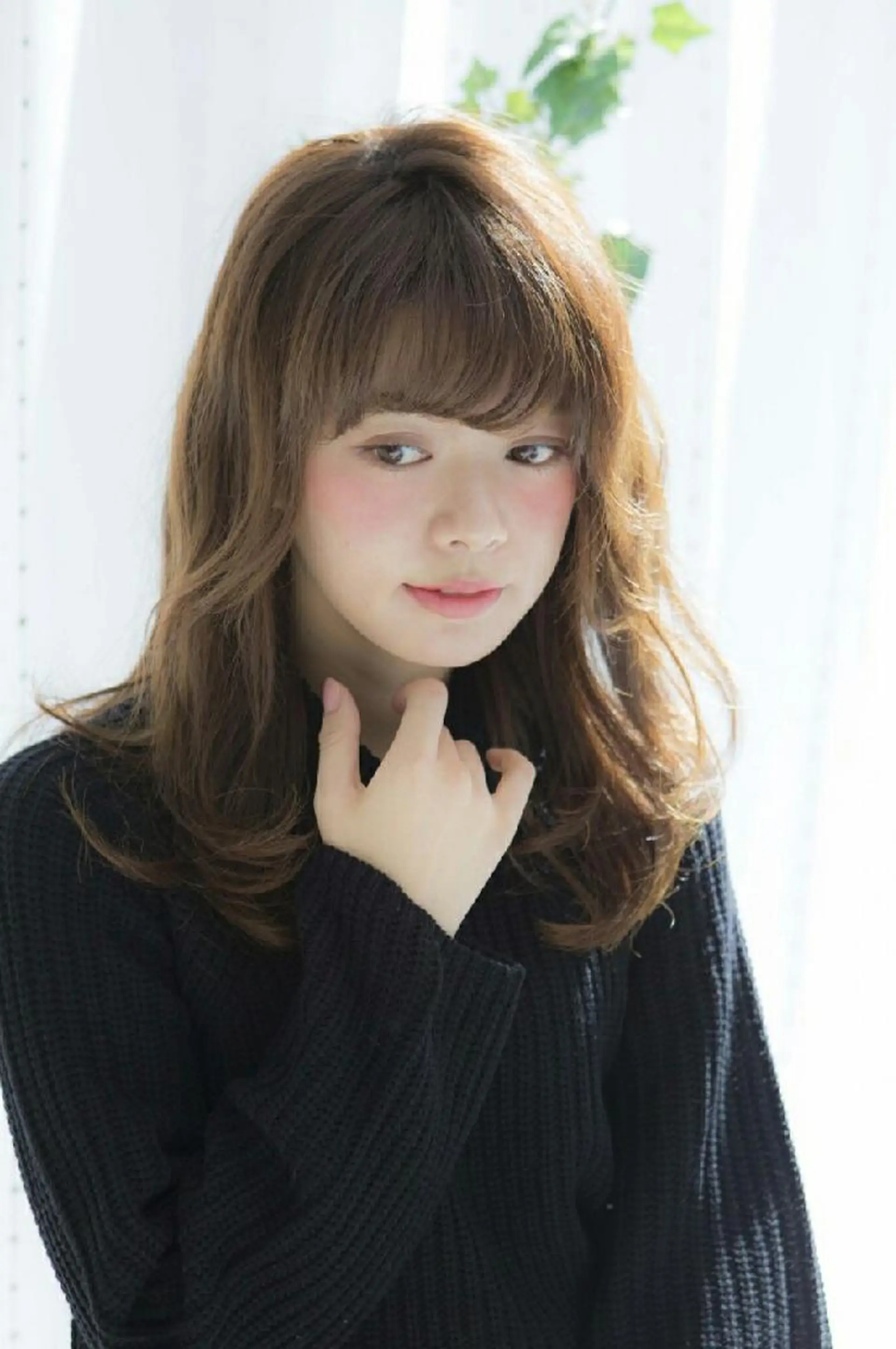 ミディアム セミロング カラー パーマ グレージュ Memoriese 表参道のヘアスタイル