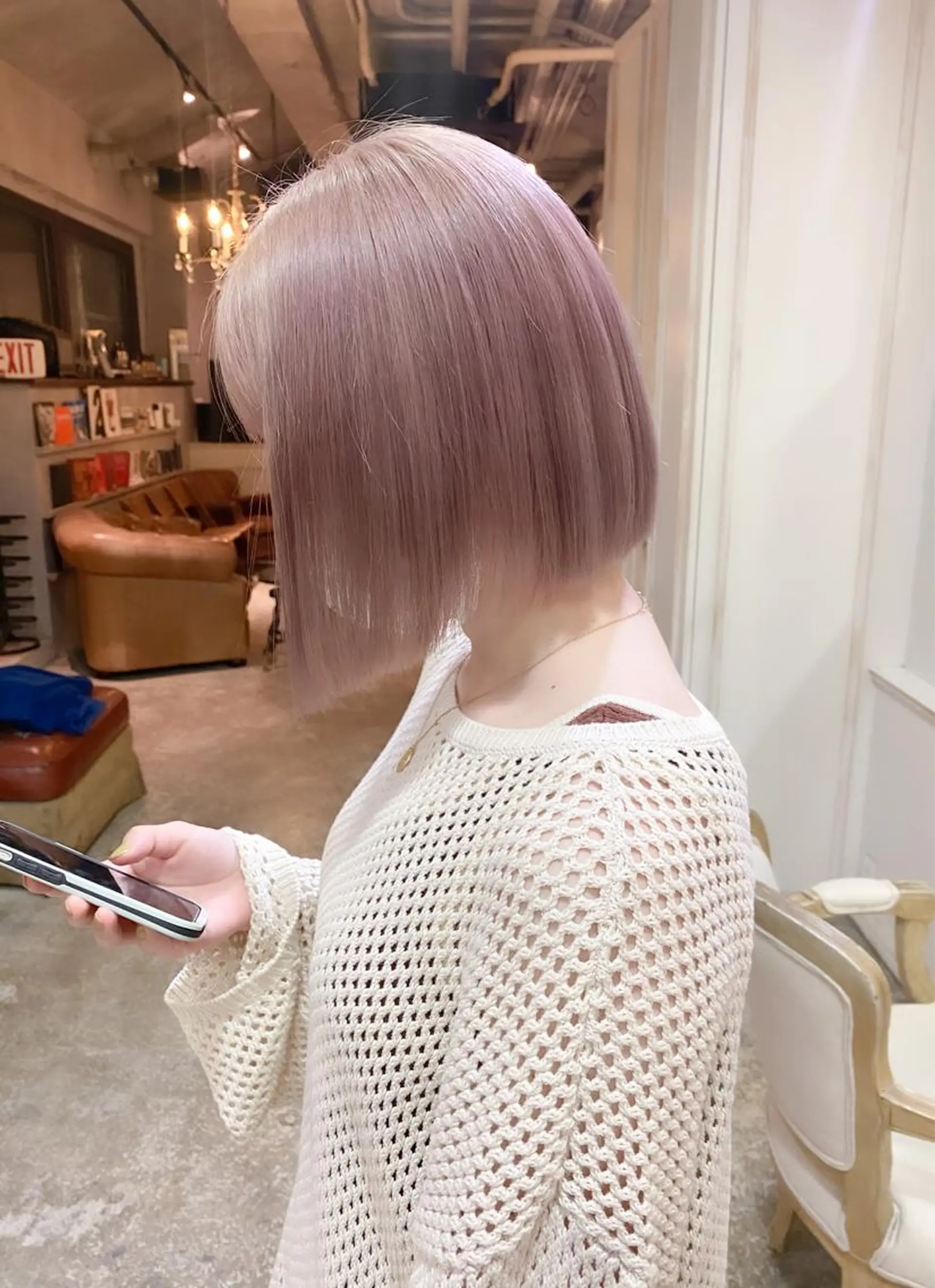 ショート カラー 柔らかベージュ 🤎YUKAのヘアスタイル