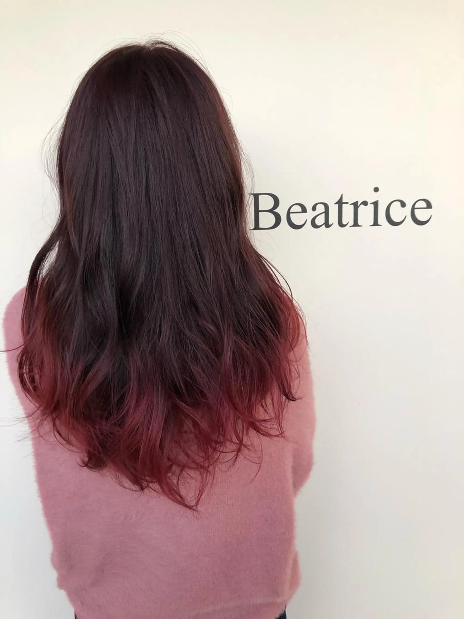 カラー グラデーションカラー ピンクカラー 早川 真幸のヘアスタイル