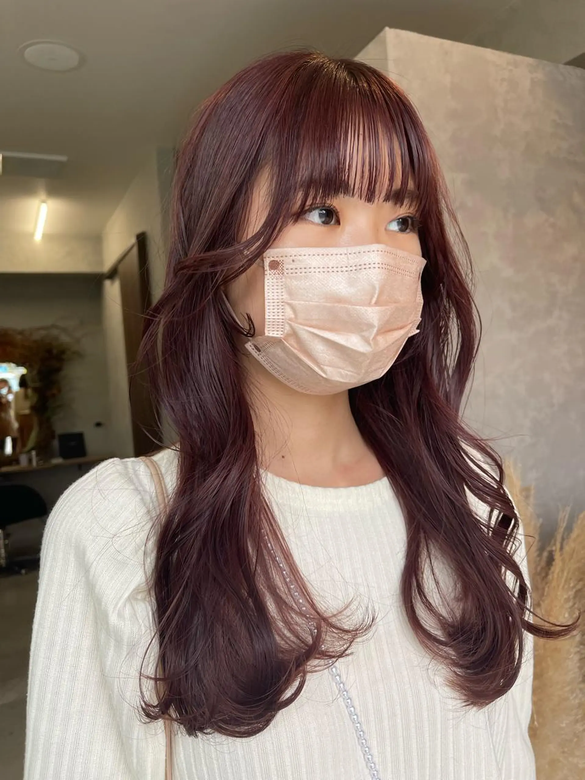 ミディアム カラー ベージュカラー ピンクカラー ピンクベージュ ダブルカラー /まつ毛パーマ🎀のヘアスタイル