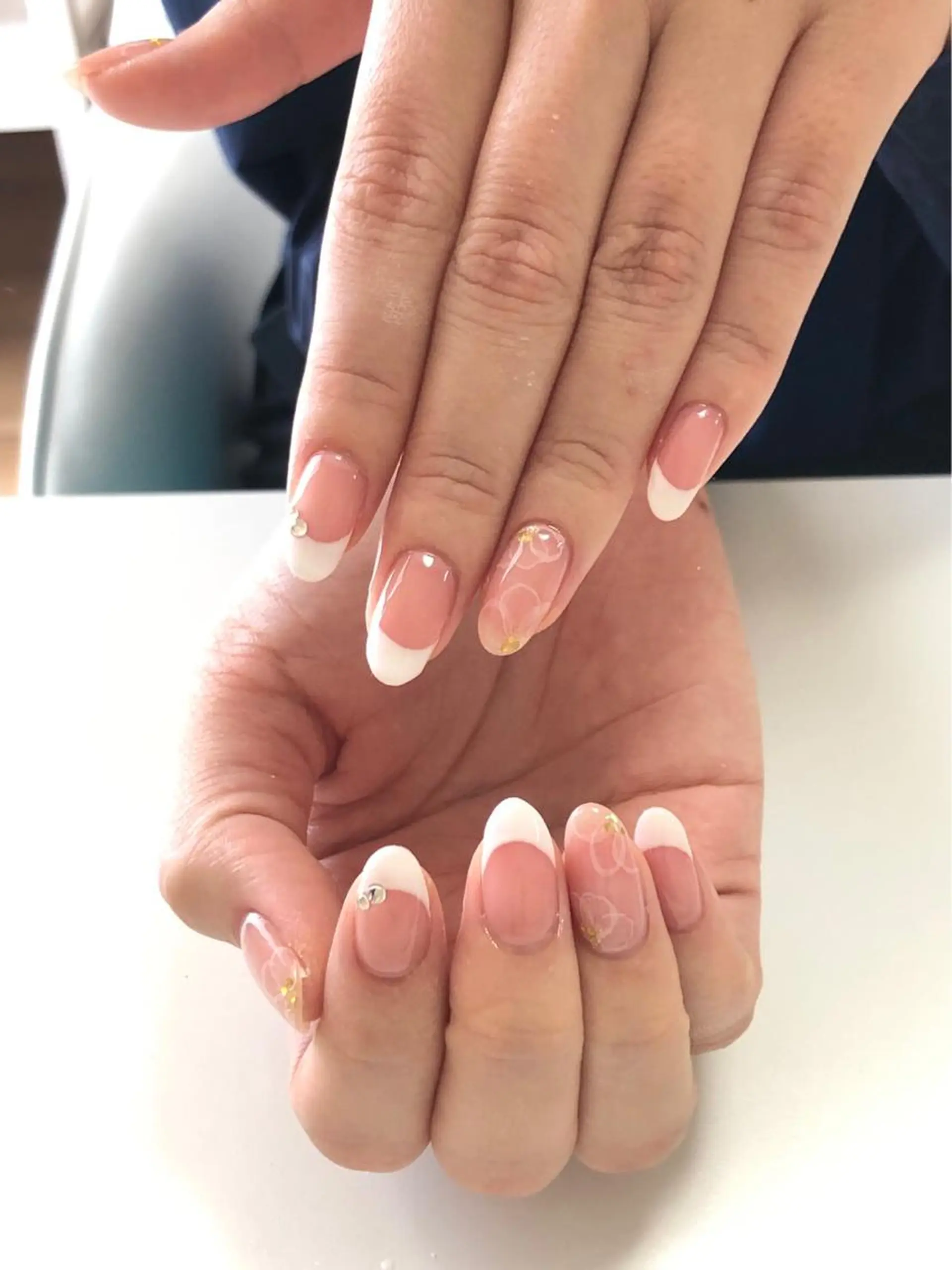 ネイル アートネイル 長さ出し フットネイル グリーン ニュアンスネイル Lily Roseスタッフ一同のマツエク・マツパデザイン