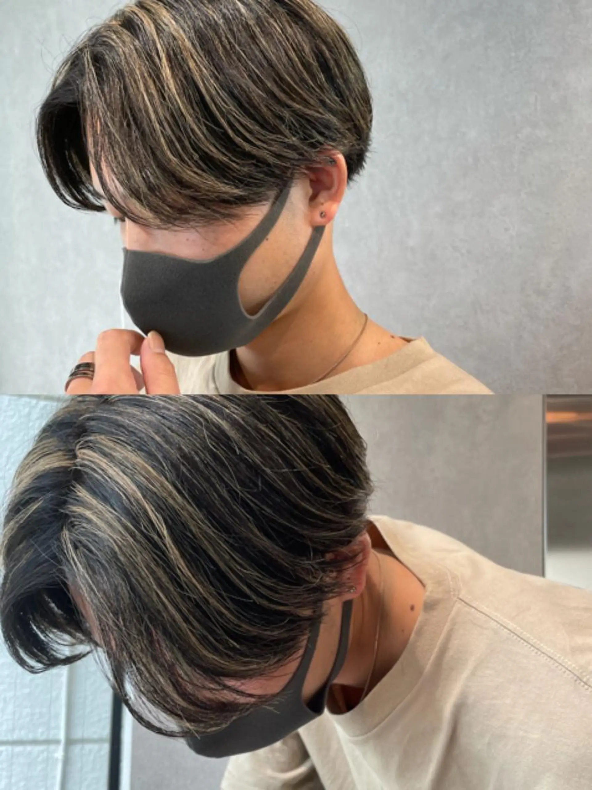 カラー メンズ メンズハイライト メンズメッシュ ハイライトカラー メッシュ カット スミレ /アレンジ /コーンロウ/メンズのヘアスタイル