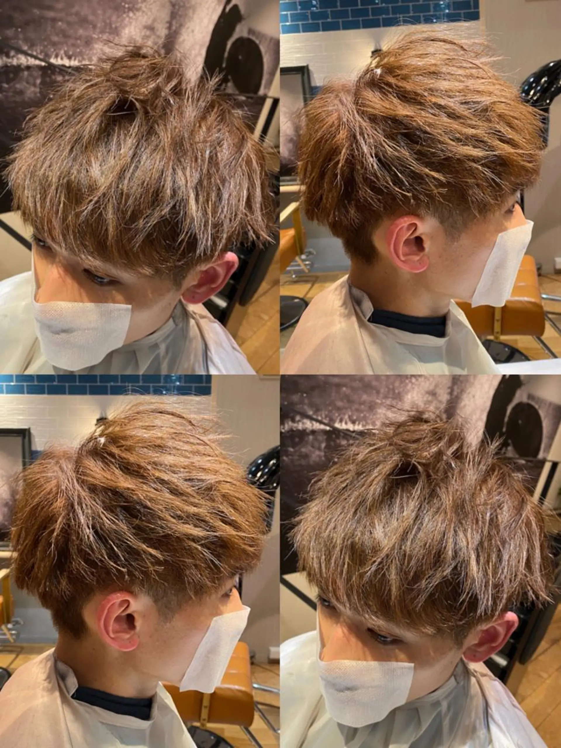 ショート カラー パーマ ヘアアレンジ メンズ カット 🍎パーマ/艶髪 カラー 渡辺一翔のヘアスタイル