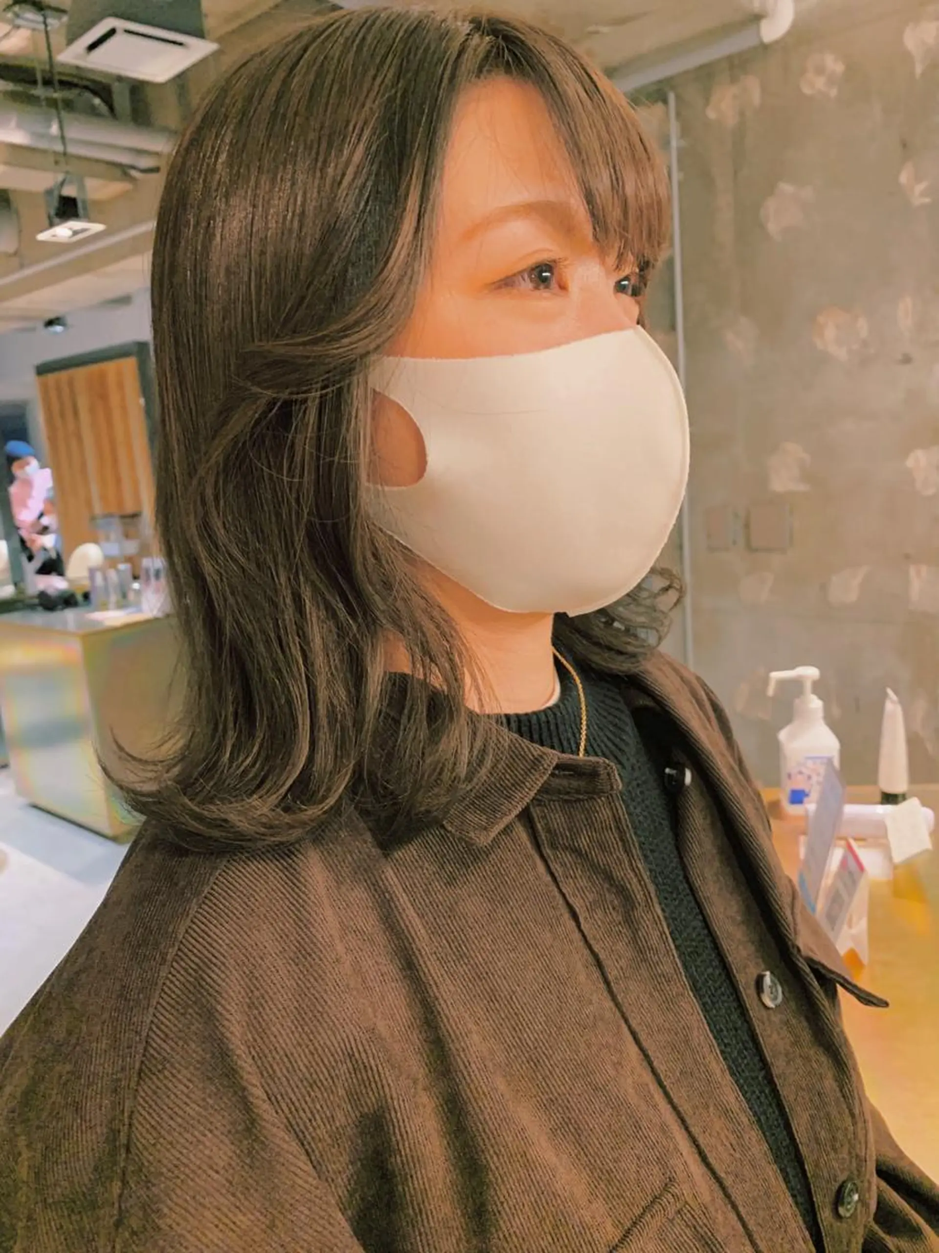 ミディアム カラー グレージュ ボブ カット ヘアカラー トリートメント tension 【テンション】のヘアスタイル