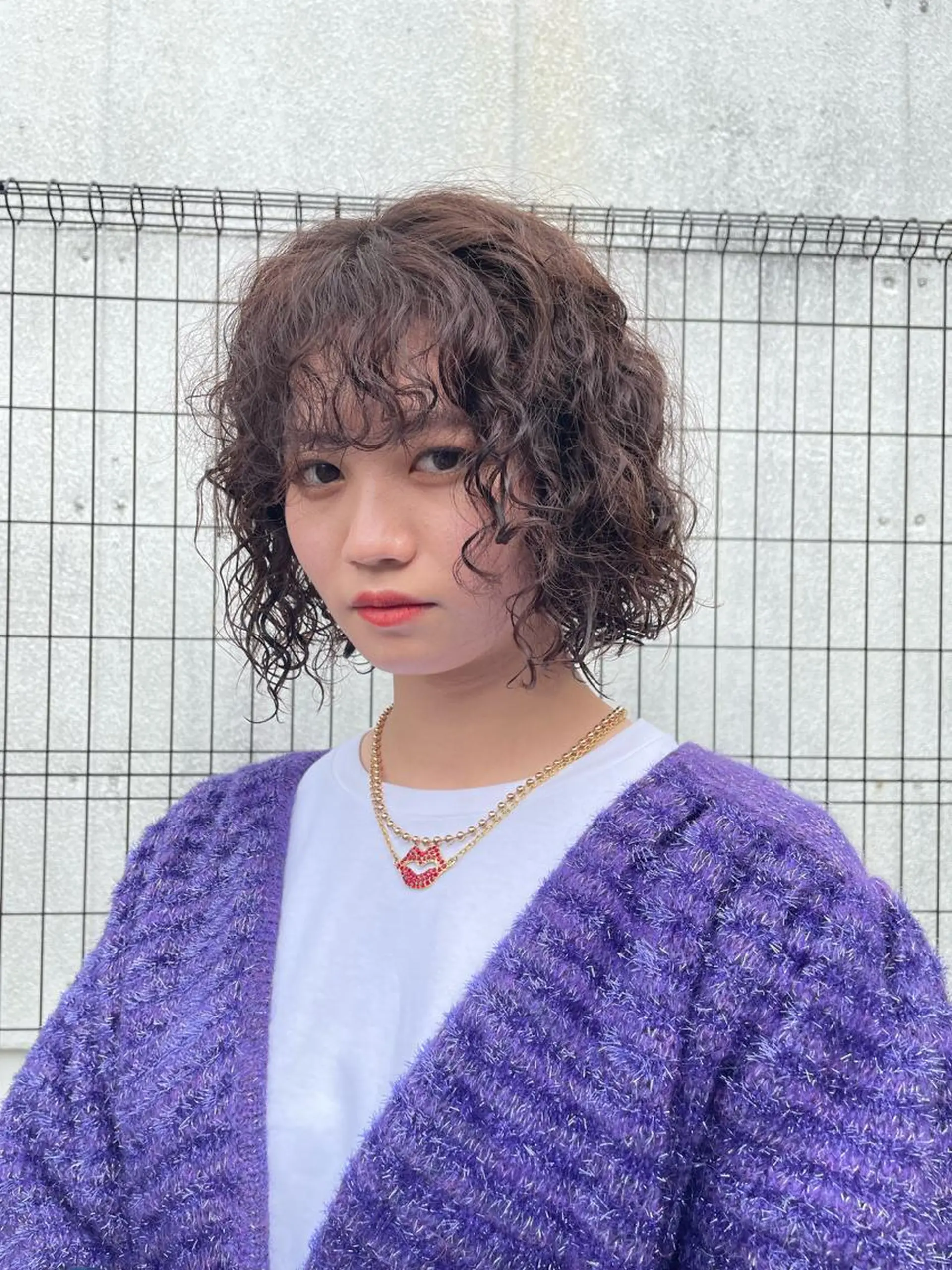 ミディアム パーマ tomo🍒パーマ ハイトーン似合わせのヘアスタイル